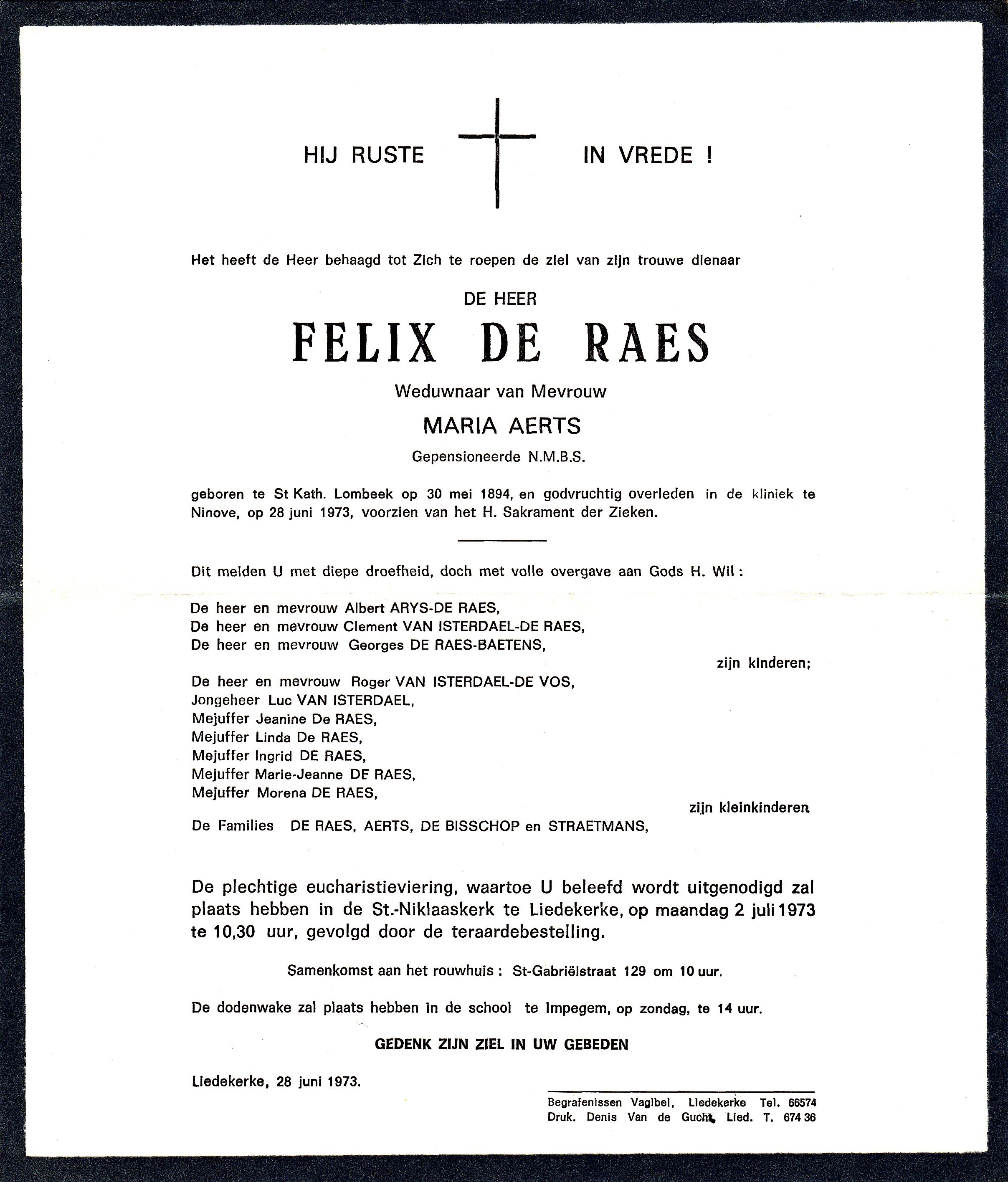 De Raes Felix (x Aerts) 