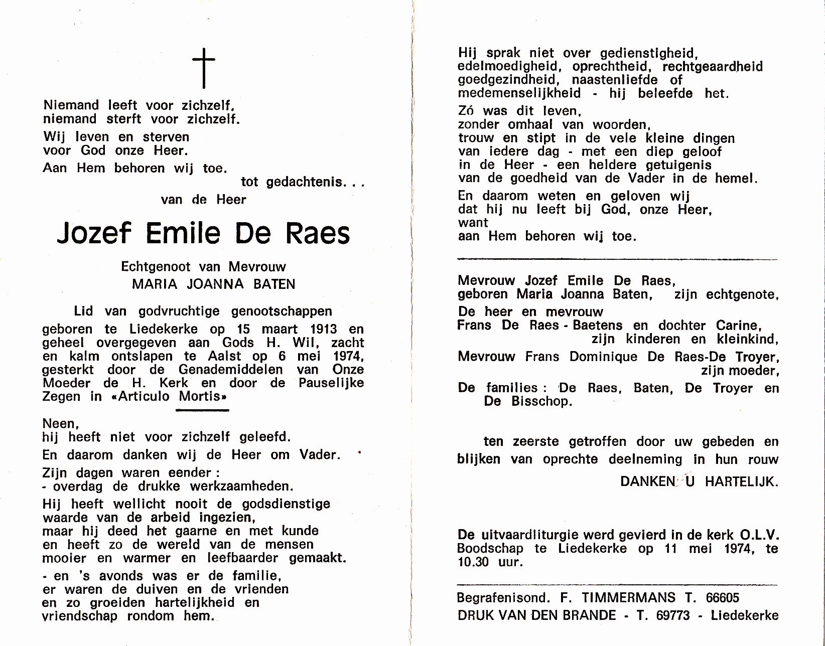 De Raes Jozef Emile