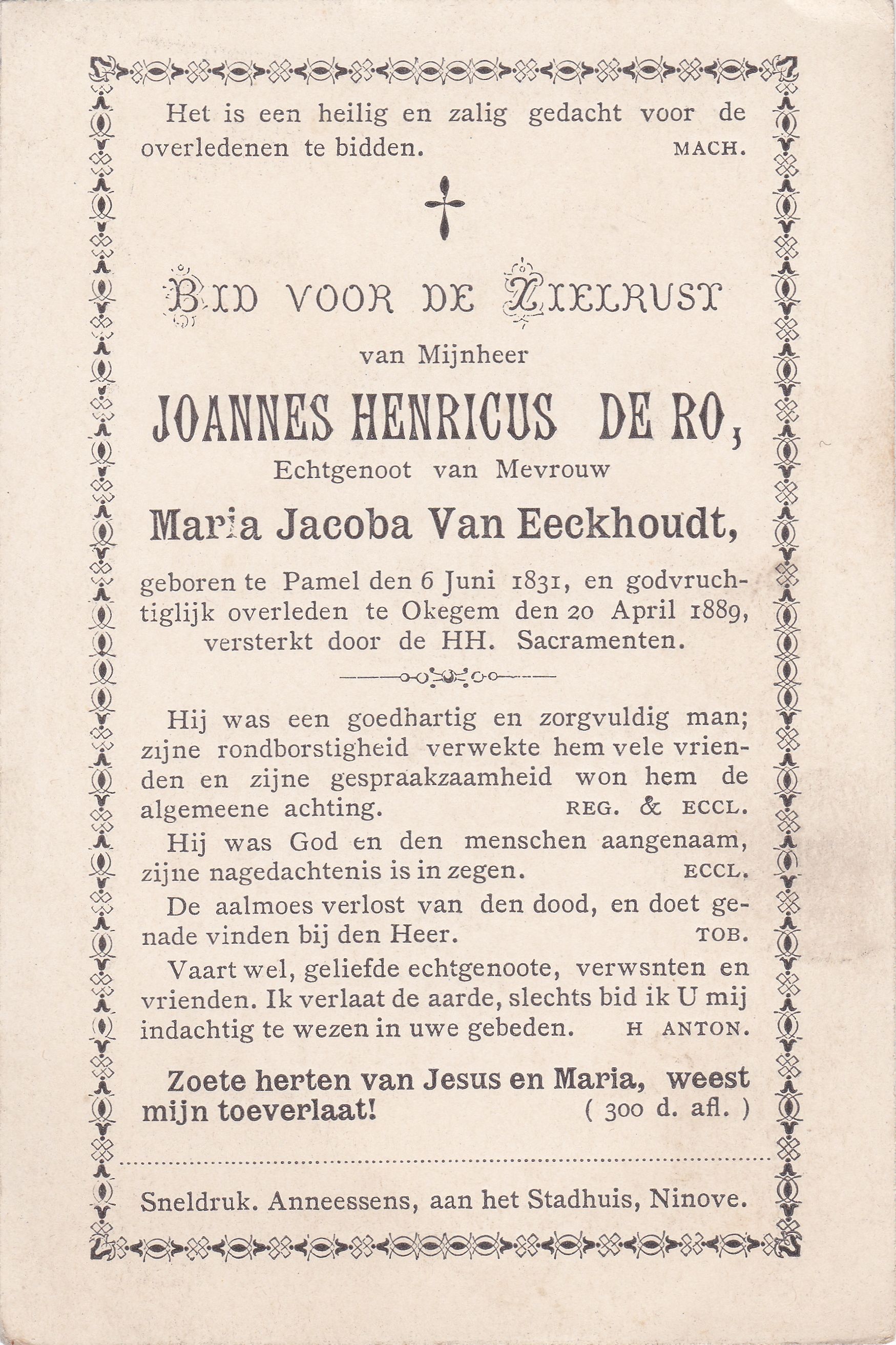 De Ro Joannes Henricus