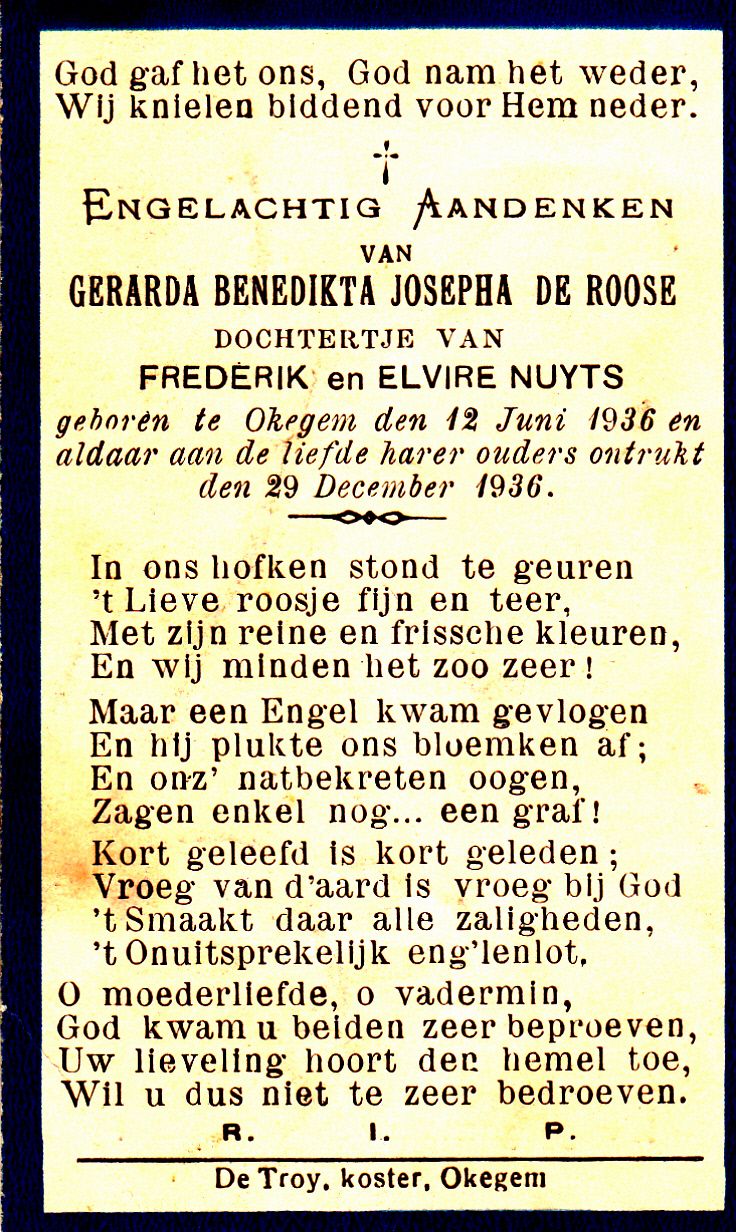 De Roose Gerarda Benedikta Josepha