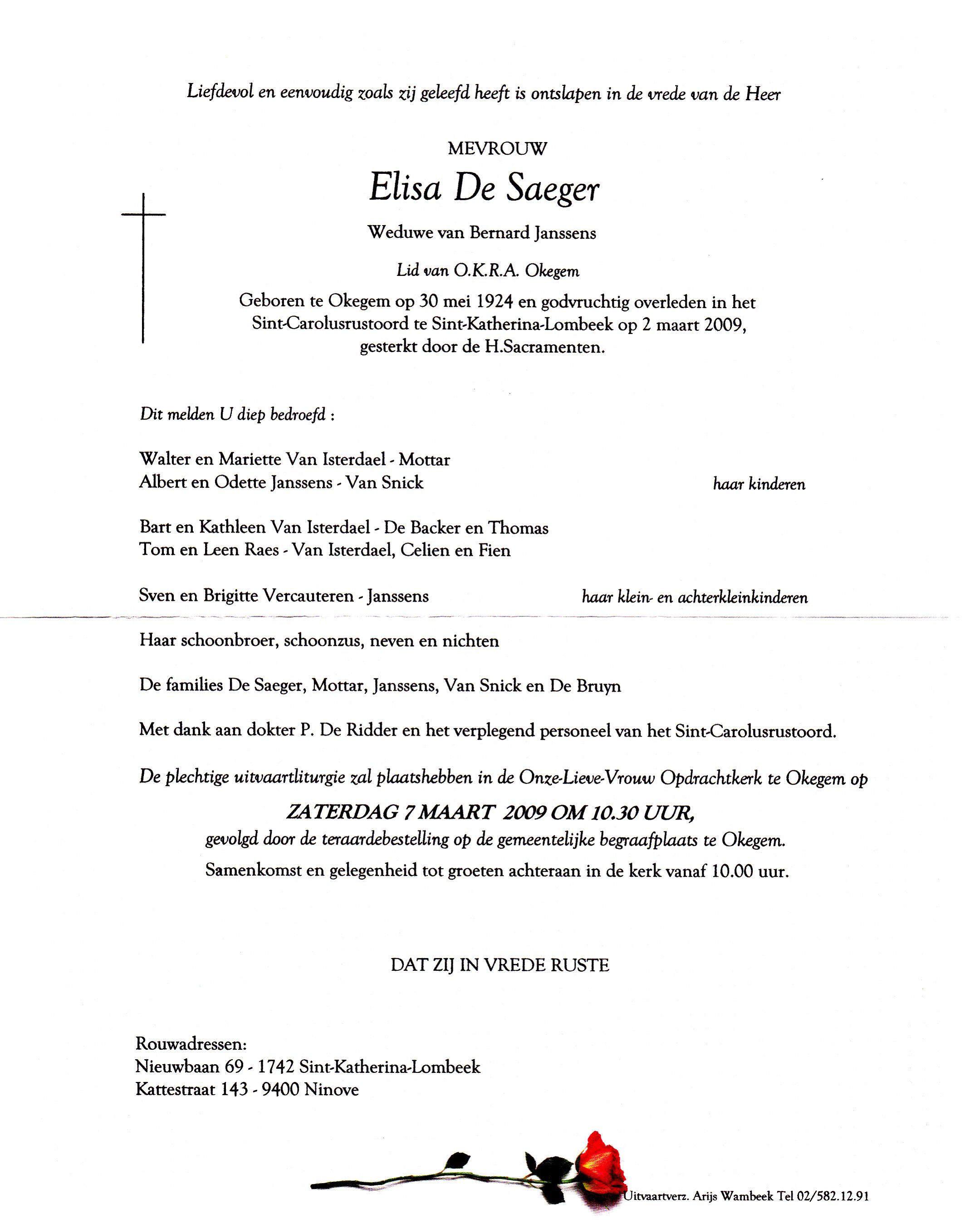 De Saeger Elisa  