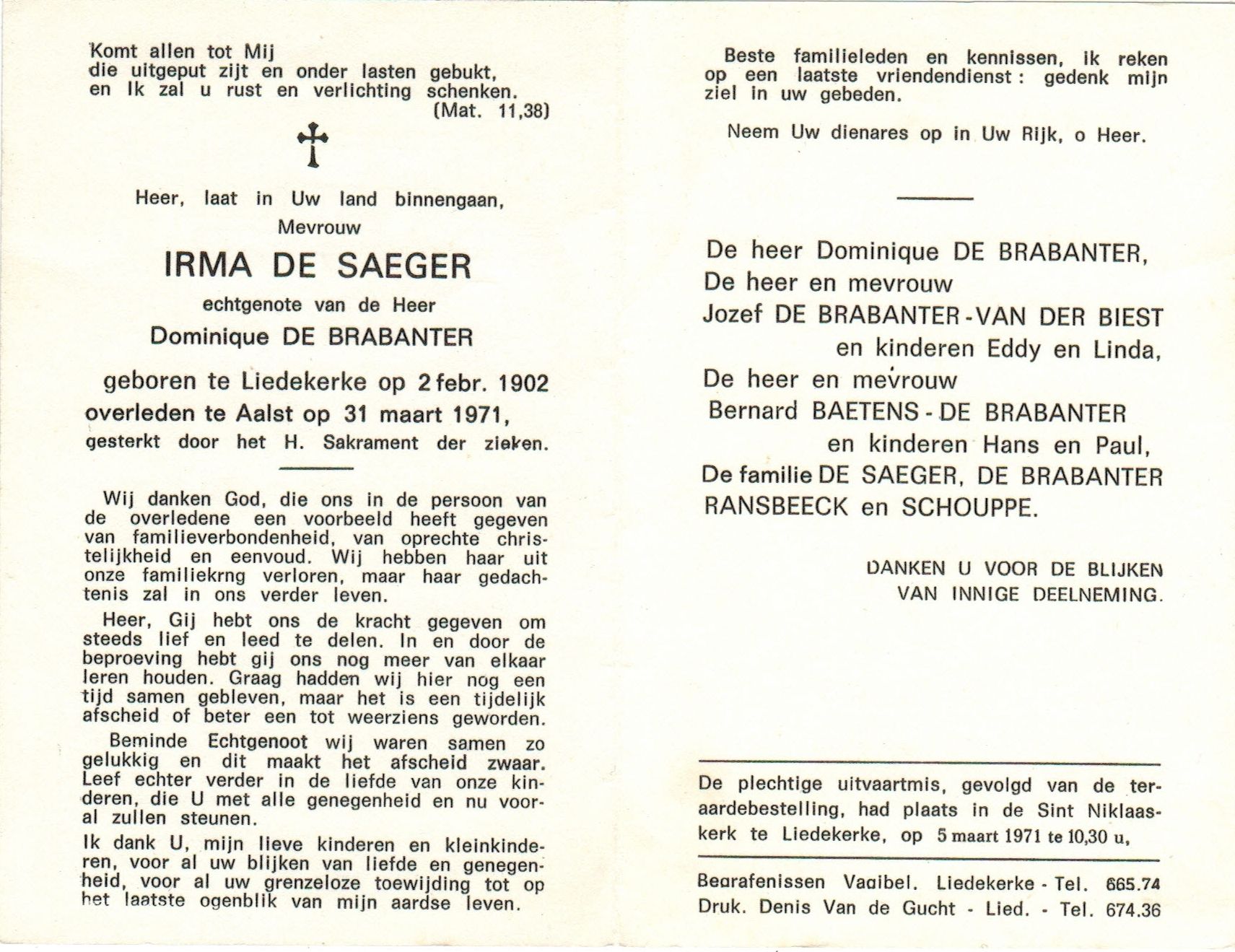 De Saeger Irma