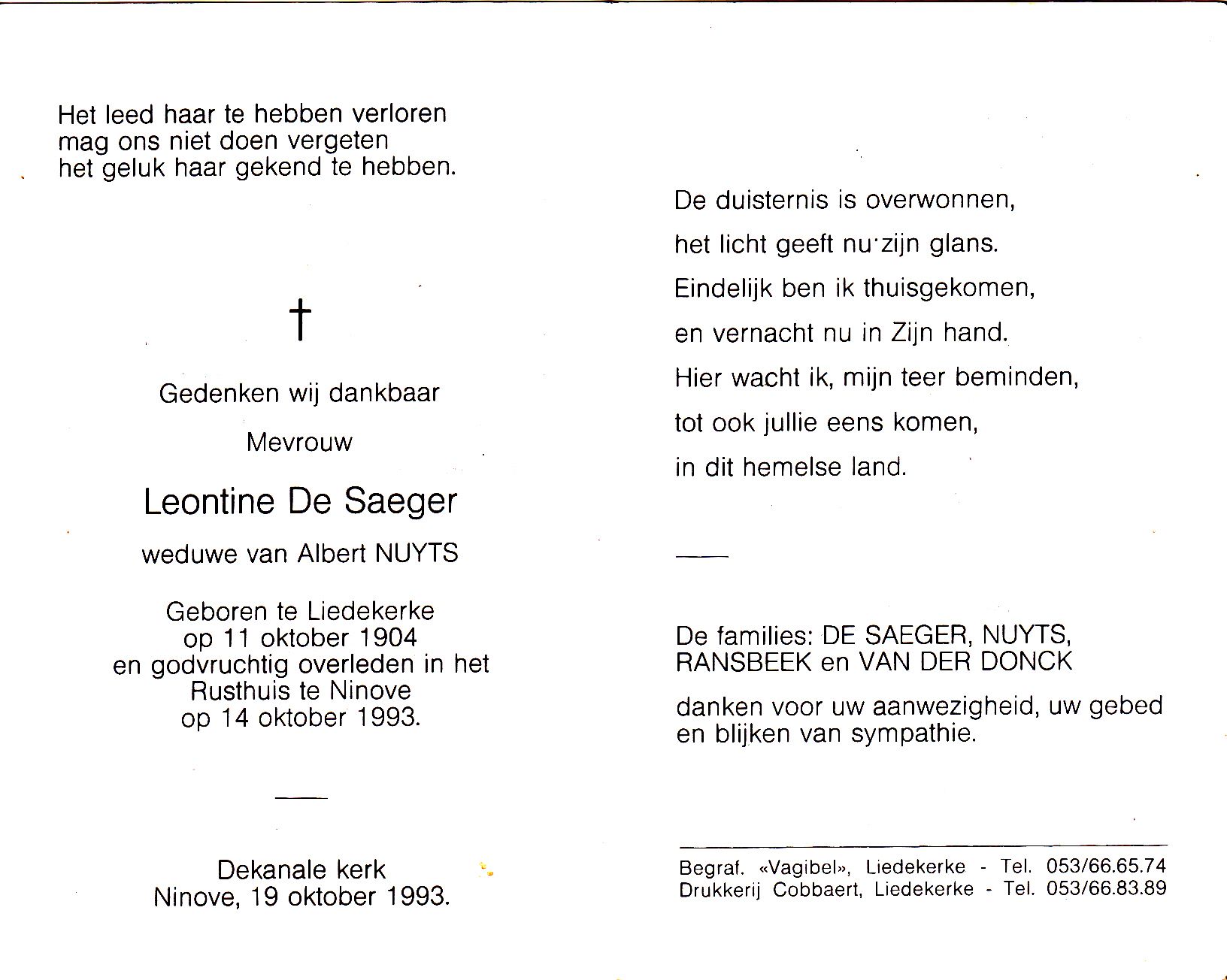 De Saeger Leontine