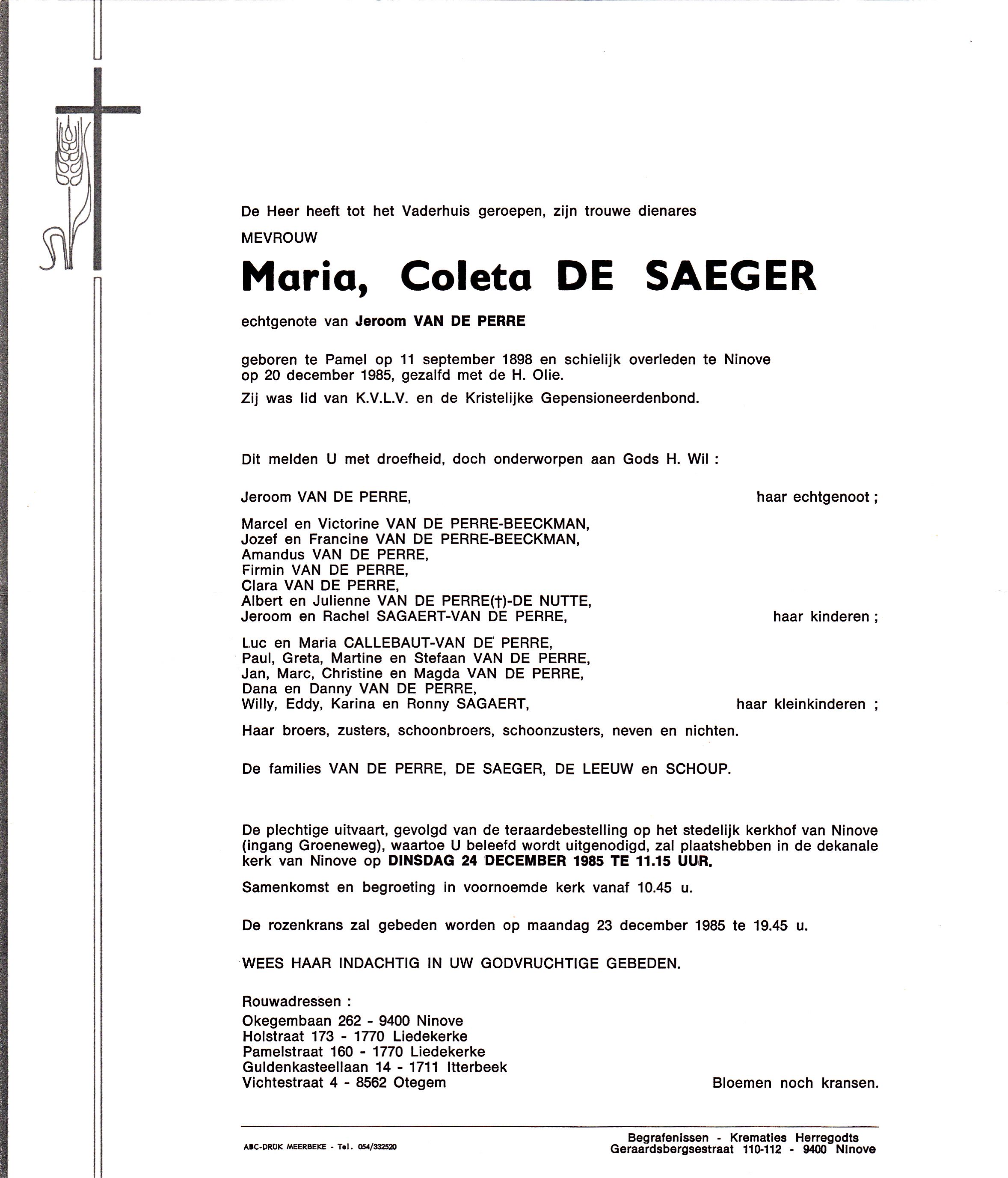 De Saeger Maria Coleta (2)