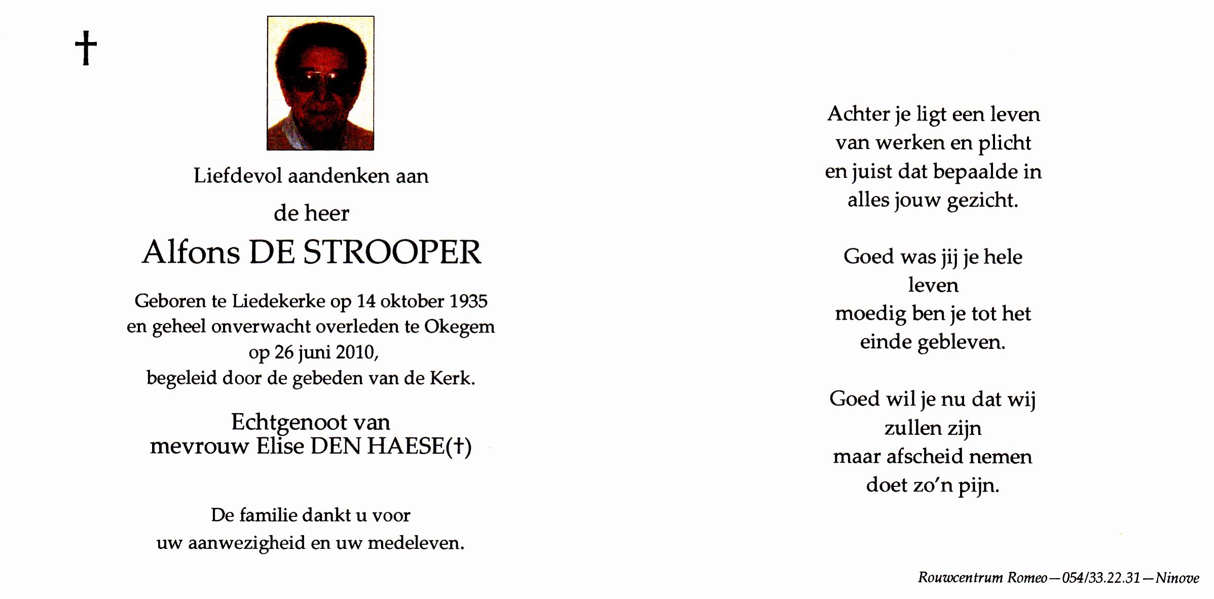 De Strooper Alfons