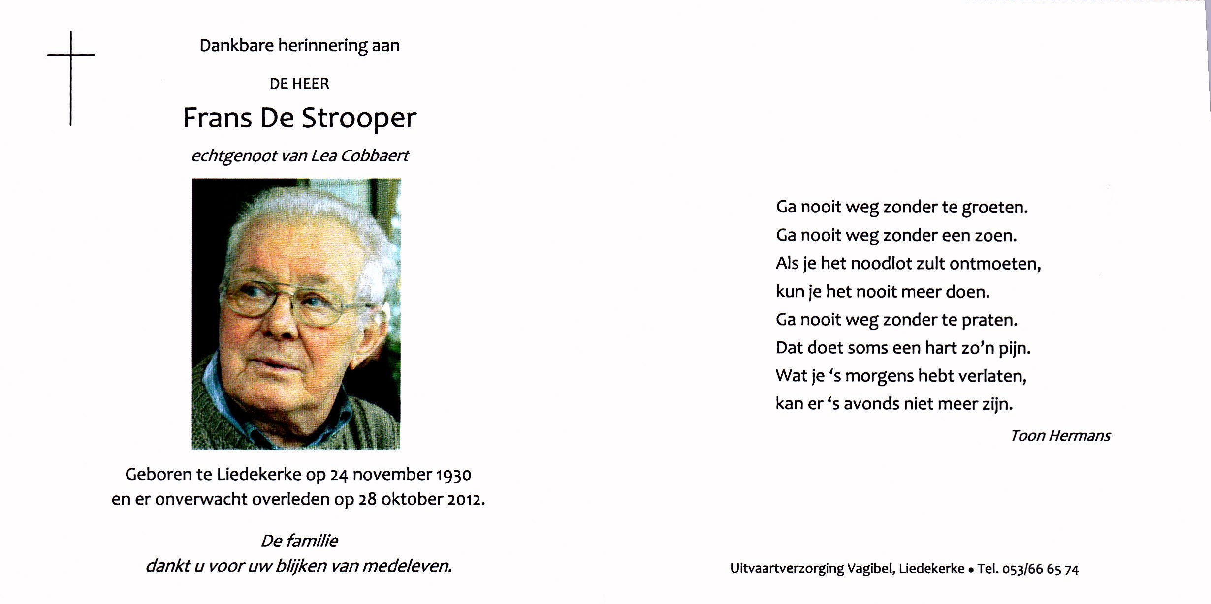 De Strooper Frans  