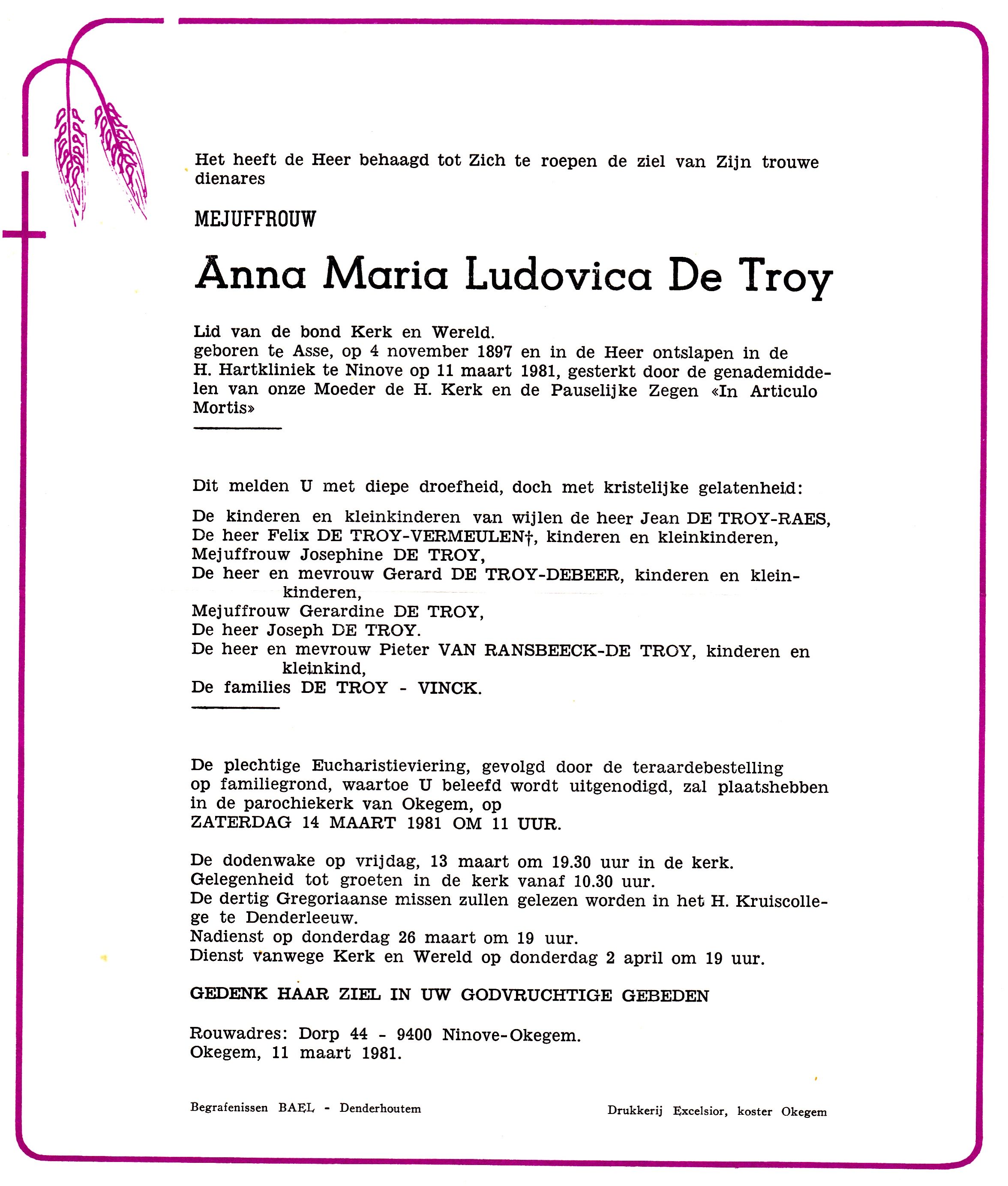 De Troy Anna Maria Ludovica  