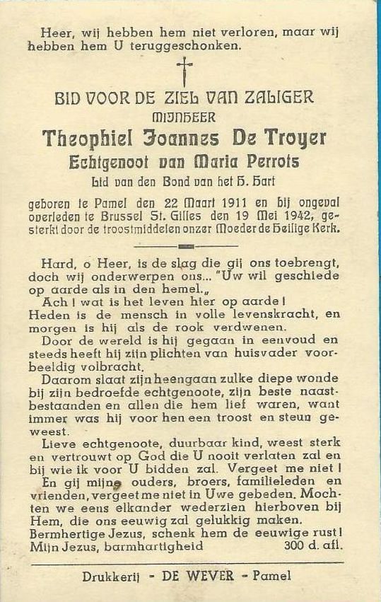 De Troyer Theophiel Joannes 