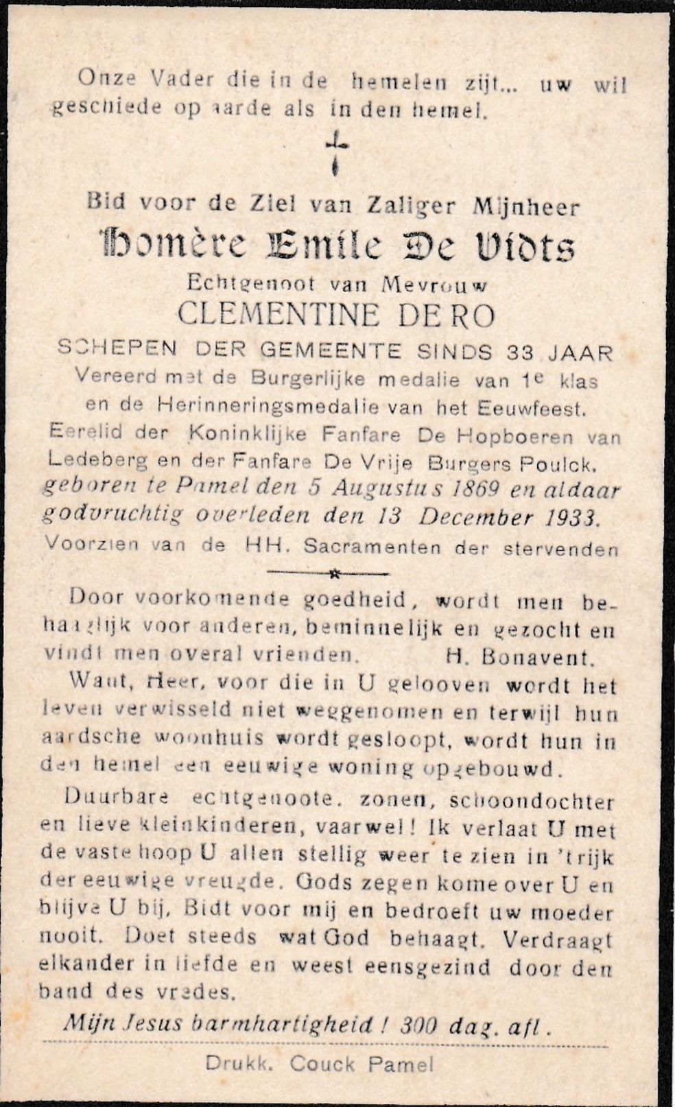 De Vidts Homère Emile