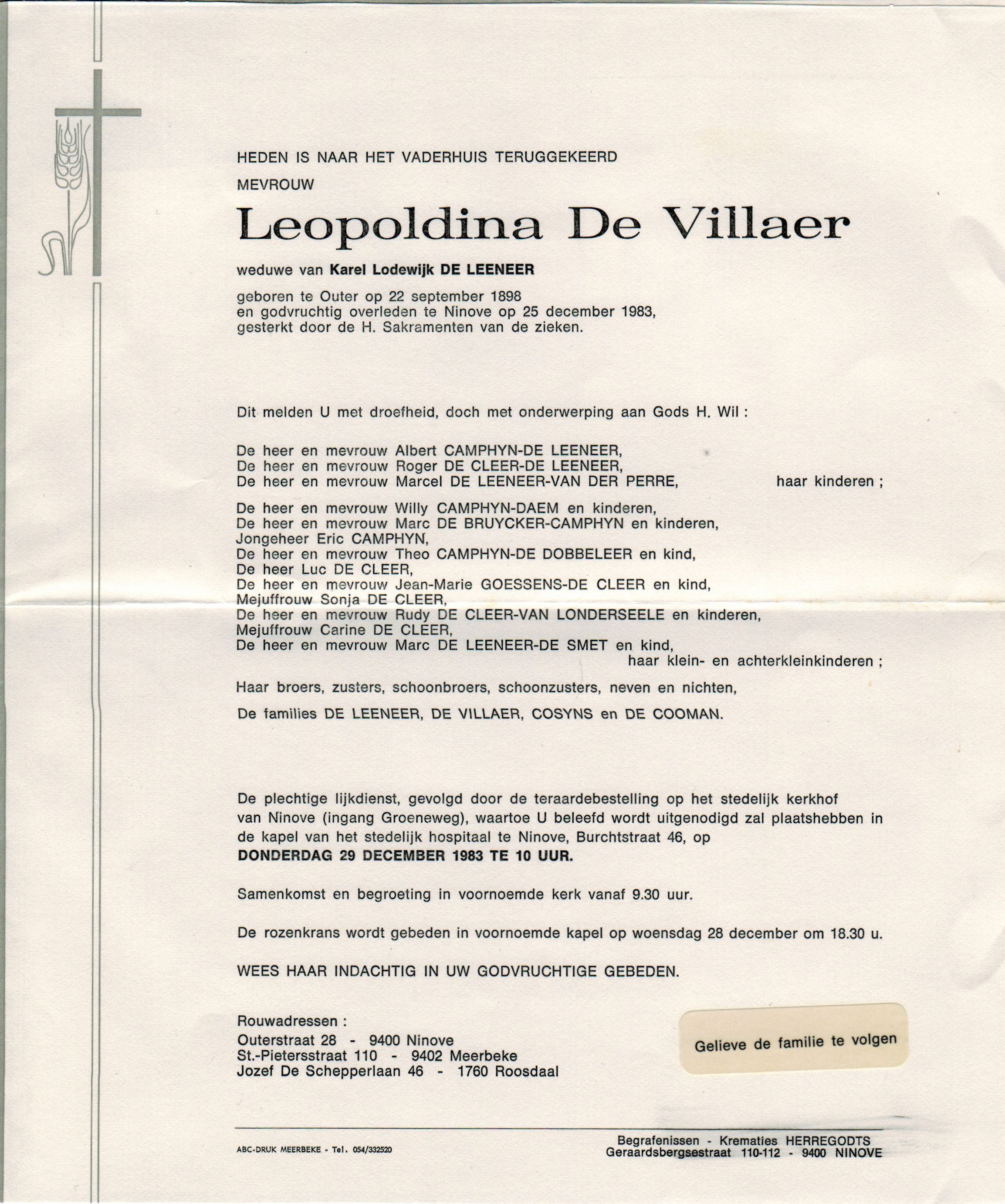 De Villaer Leopoldina