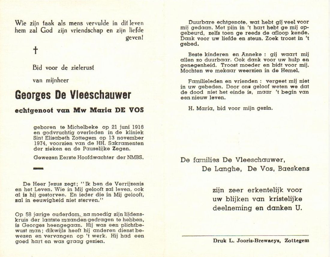 De Vleeschauwer Georges