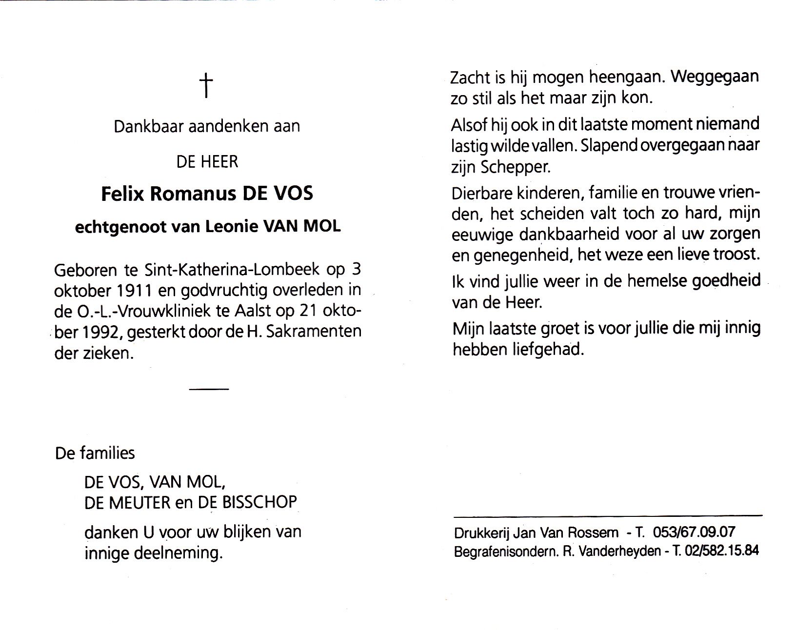 De Vos Felix Romanus