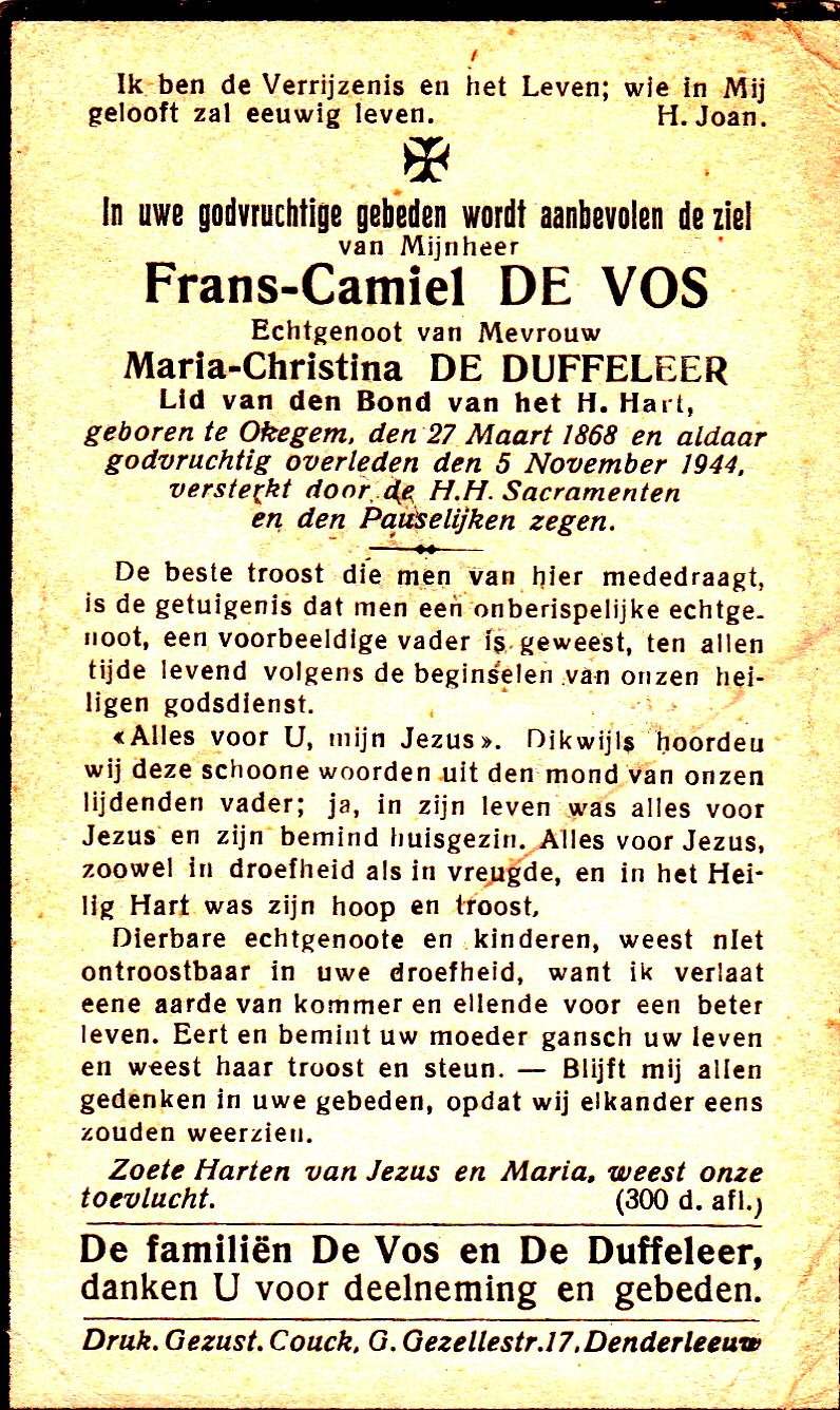 De Vos Frans Camiel
