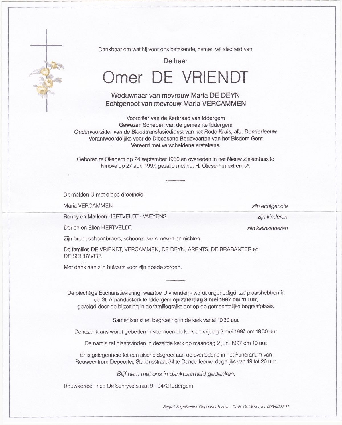 De Vriendt Omer  