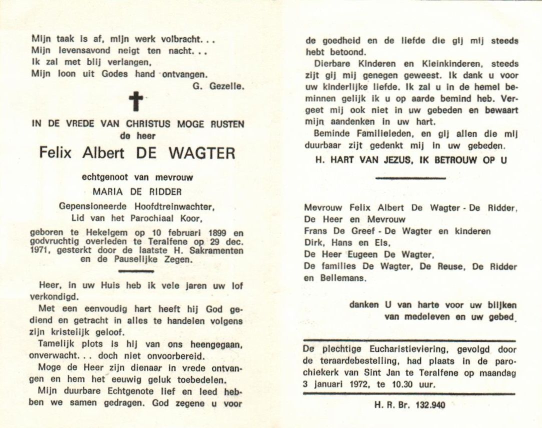 De Wagter Felix Albert