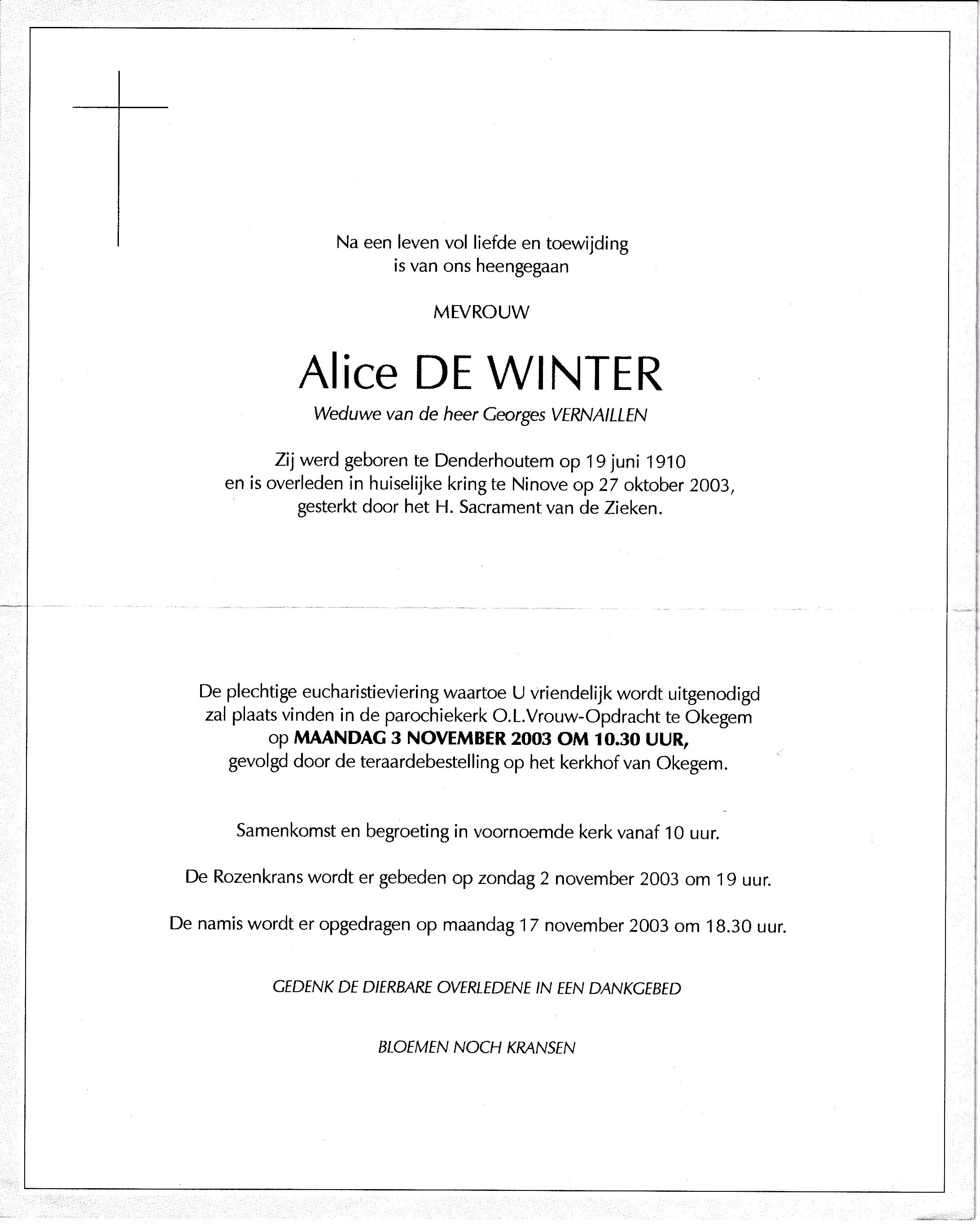 De Winter Alice  