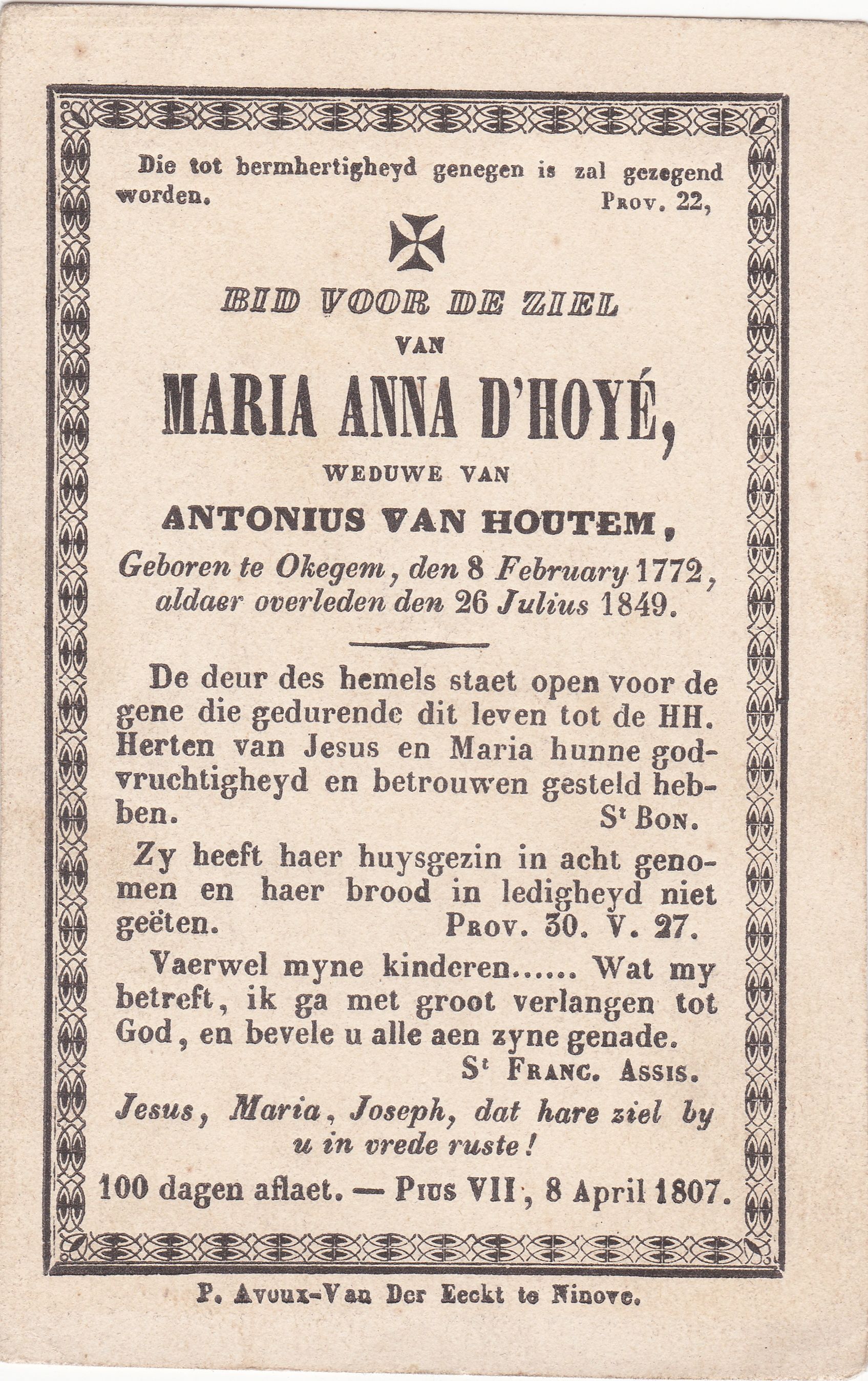 D'Hoyé Maria Anna