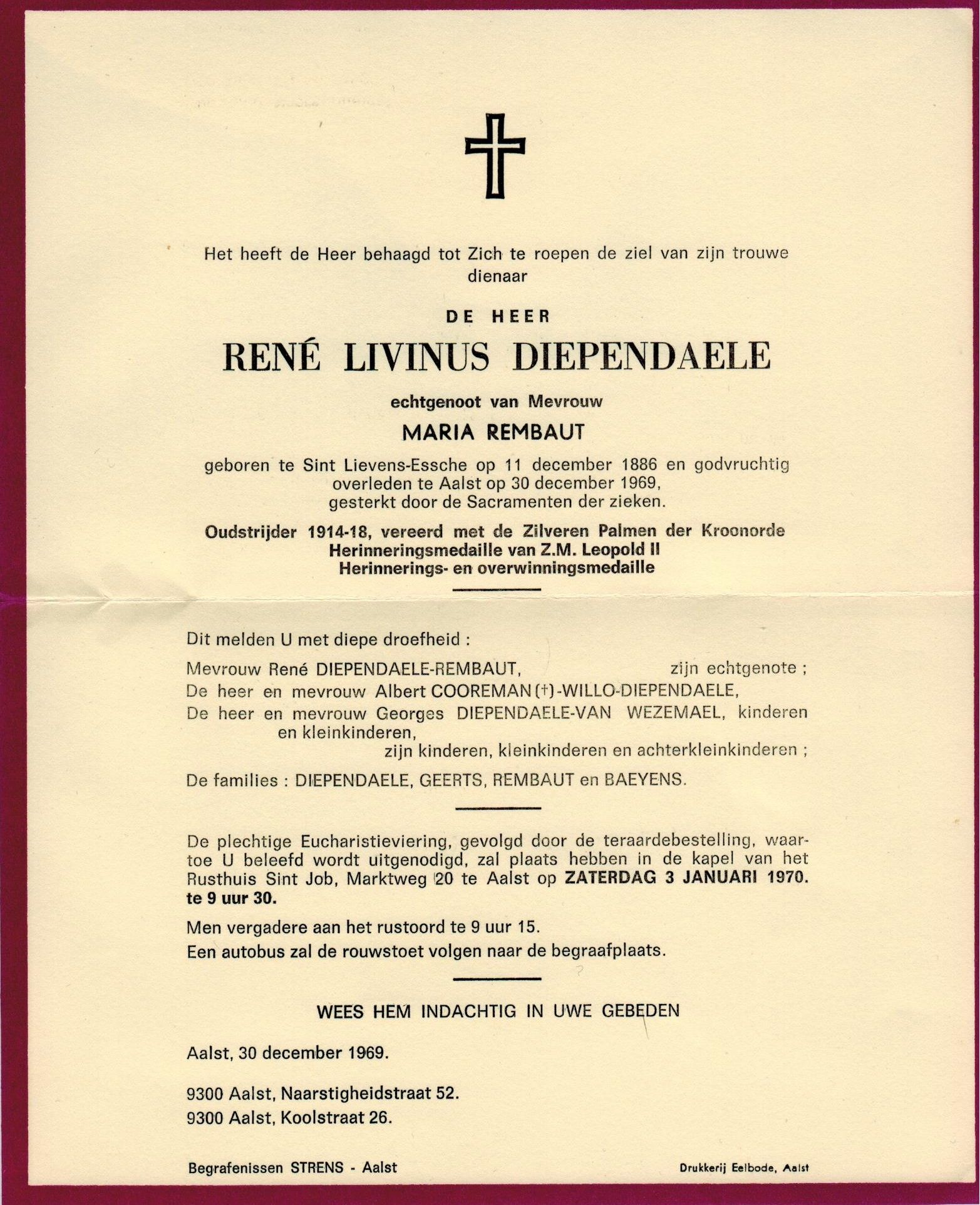 Diependaele René Livinus