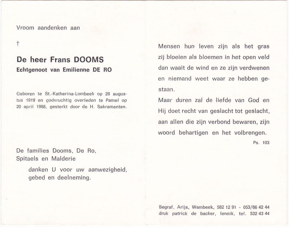 Dooms Frans