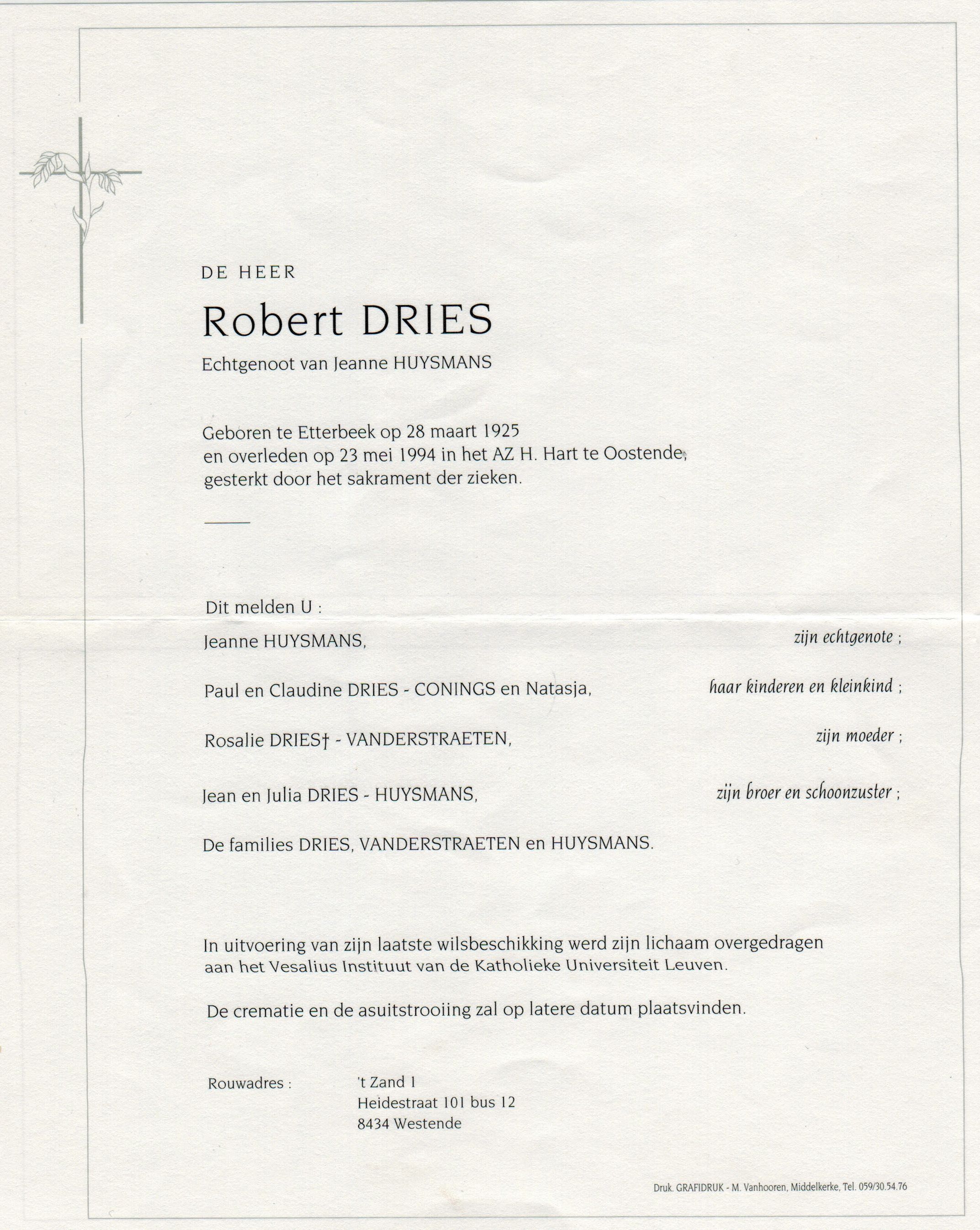 Dries Robert