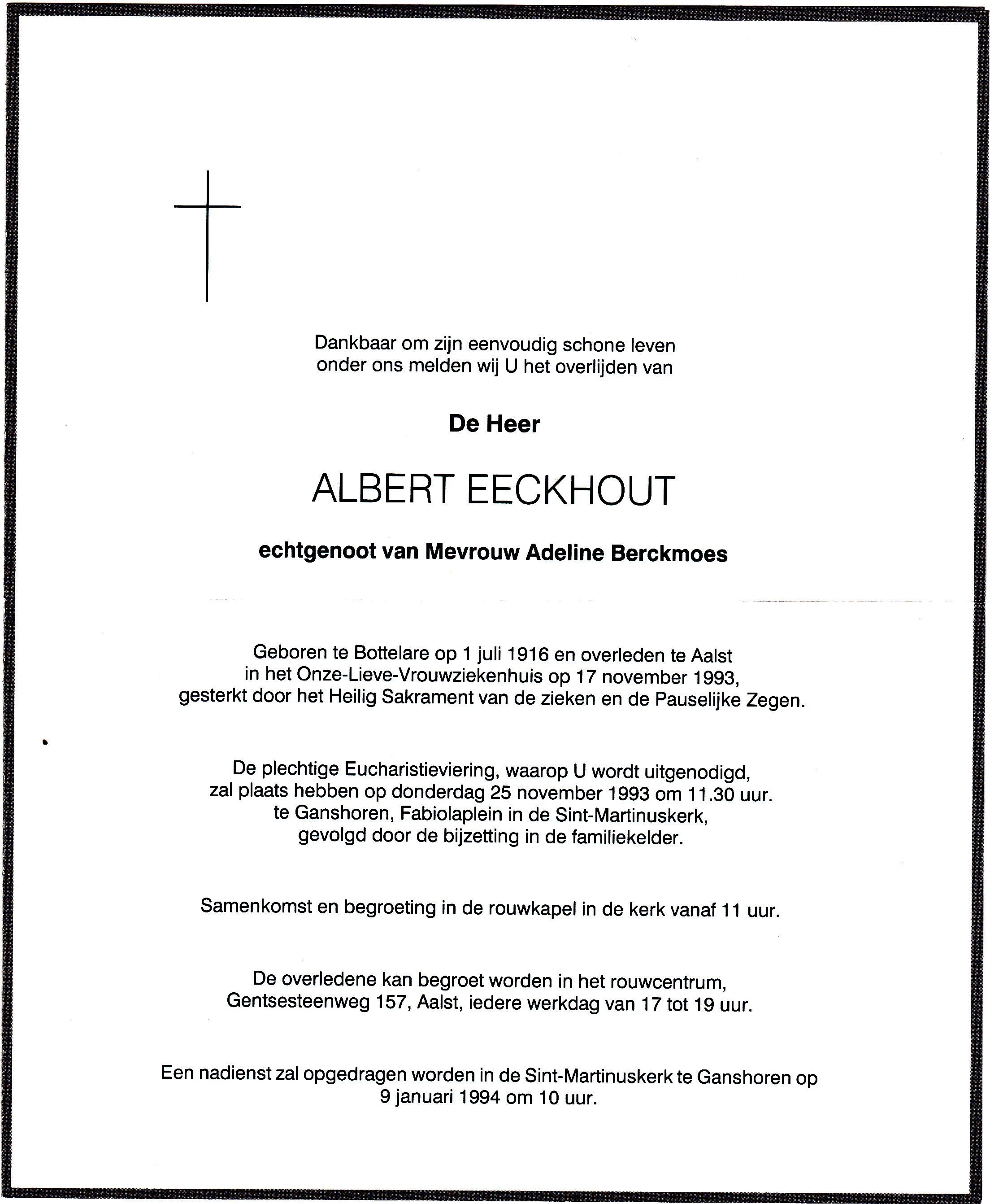 Eeckhout Albert  