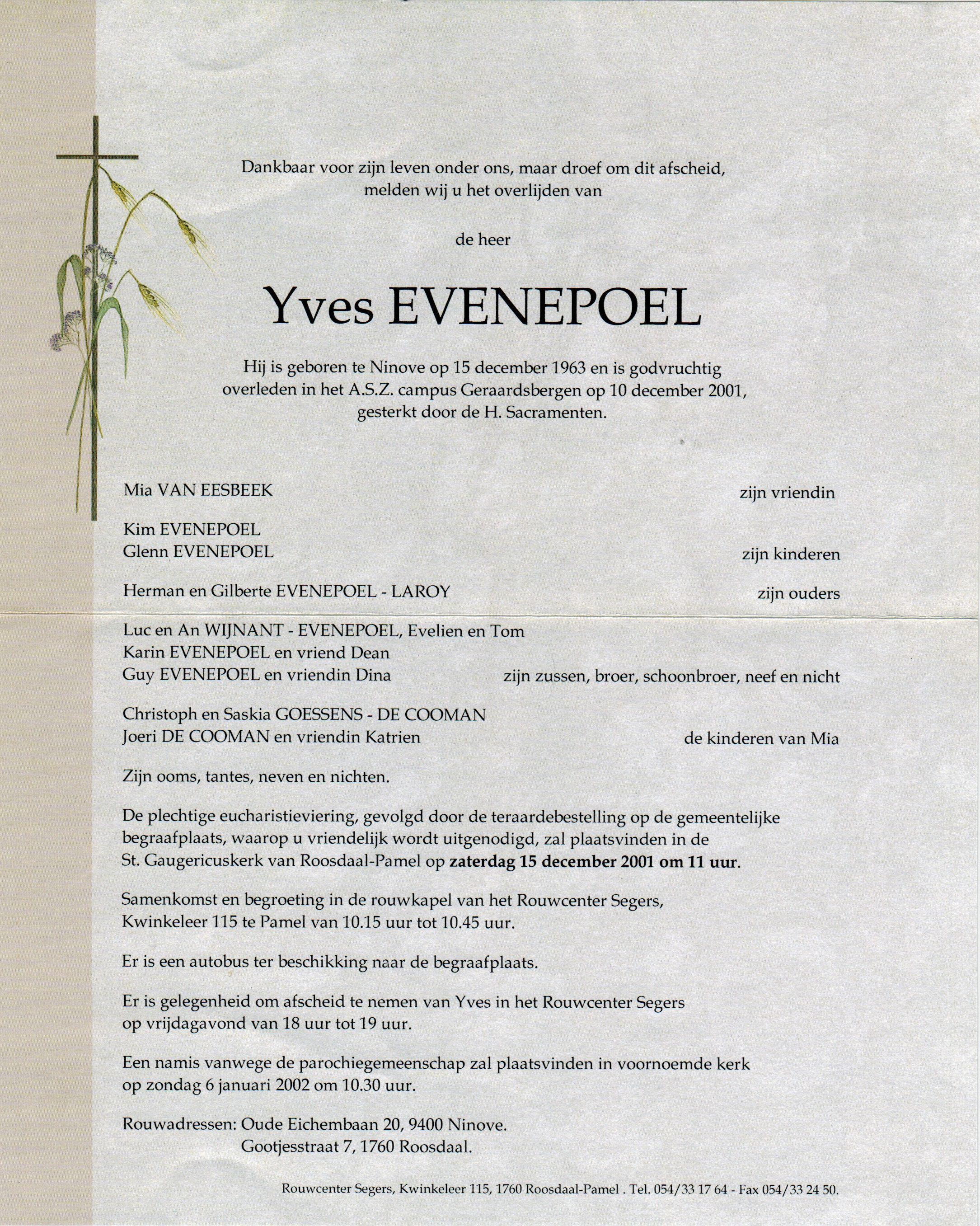 Evenepoel Yves 