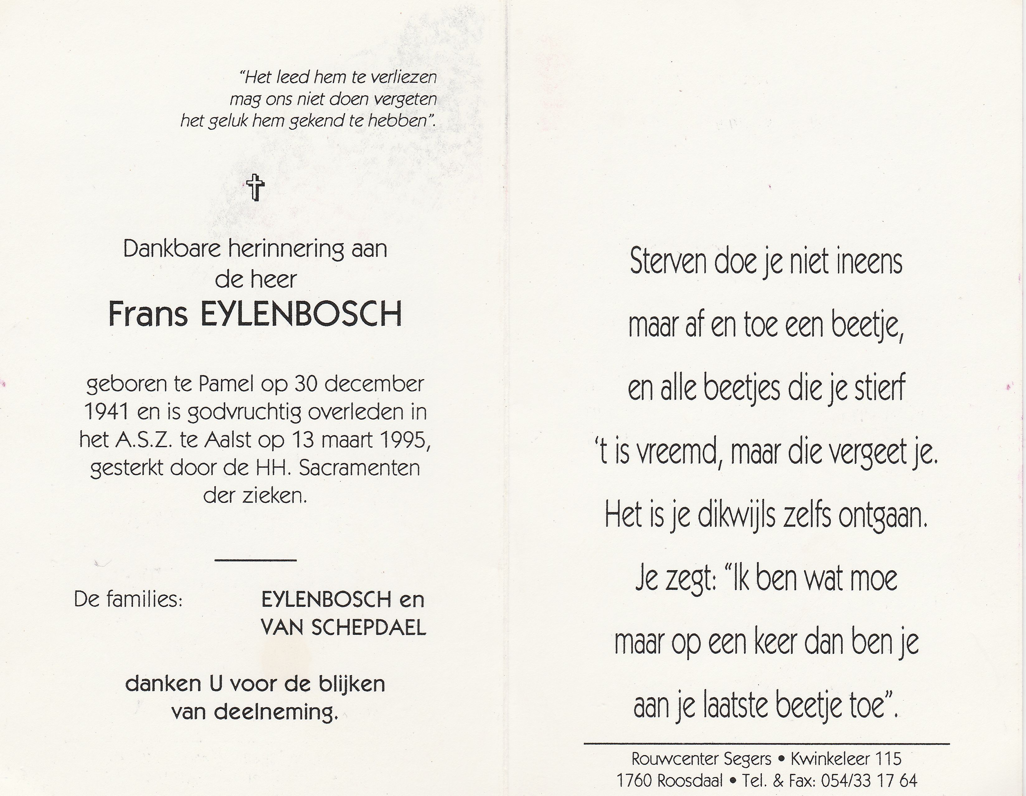 Eylenbosch Frans