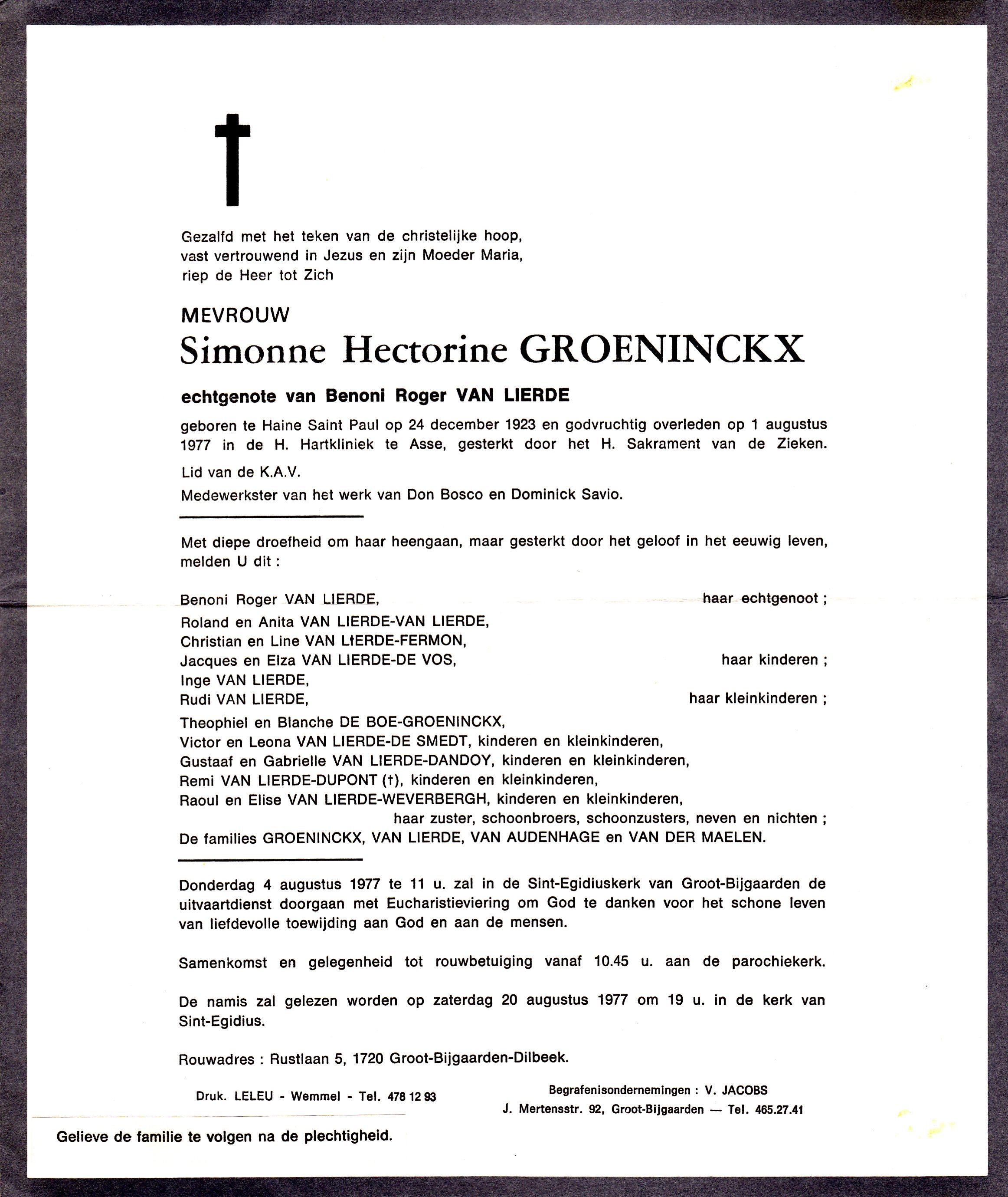 Groeninckx Simonne Hectorine 