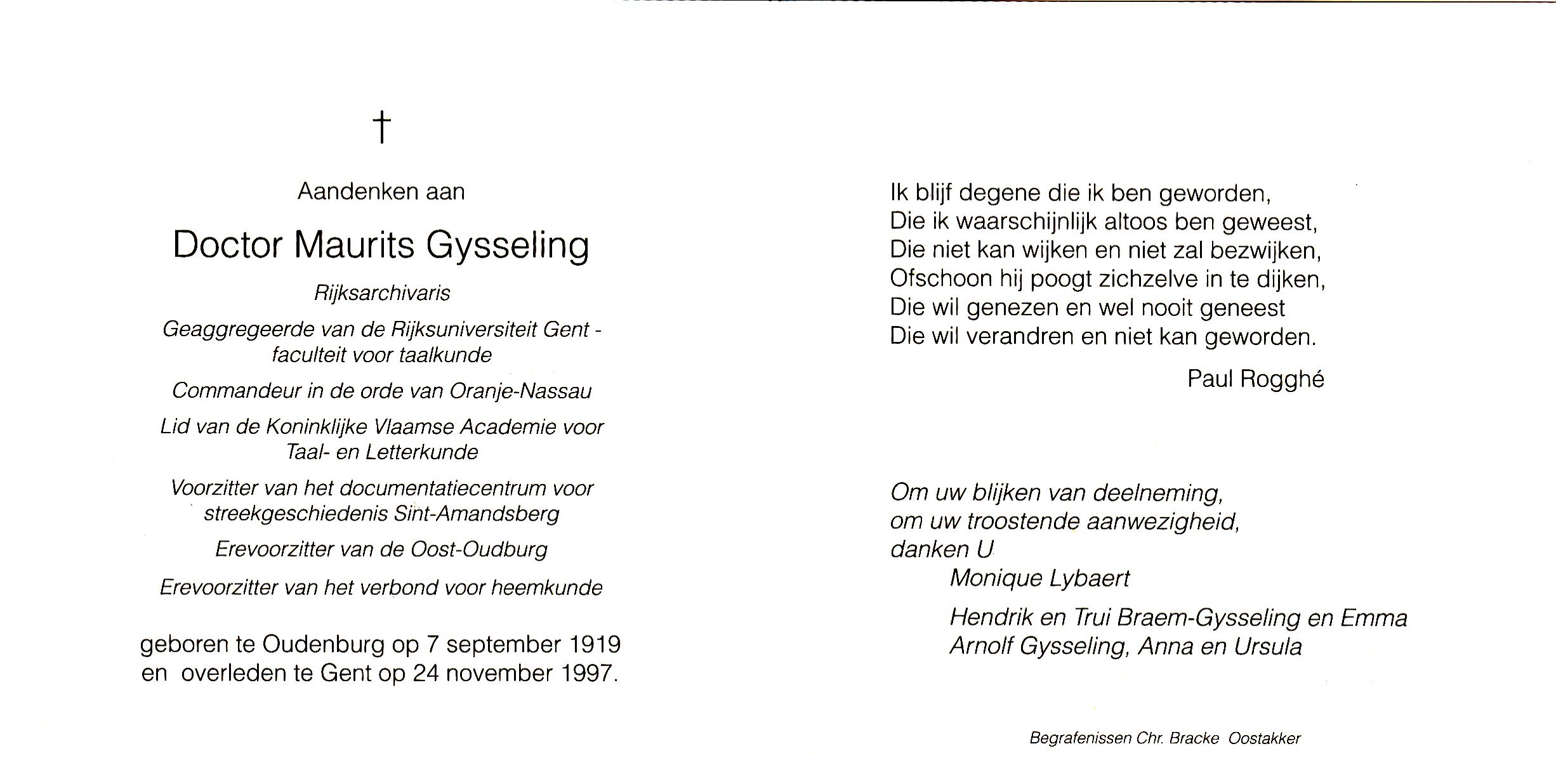 Gysseling Maurits