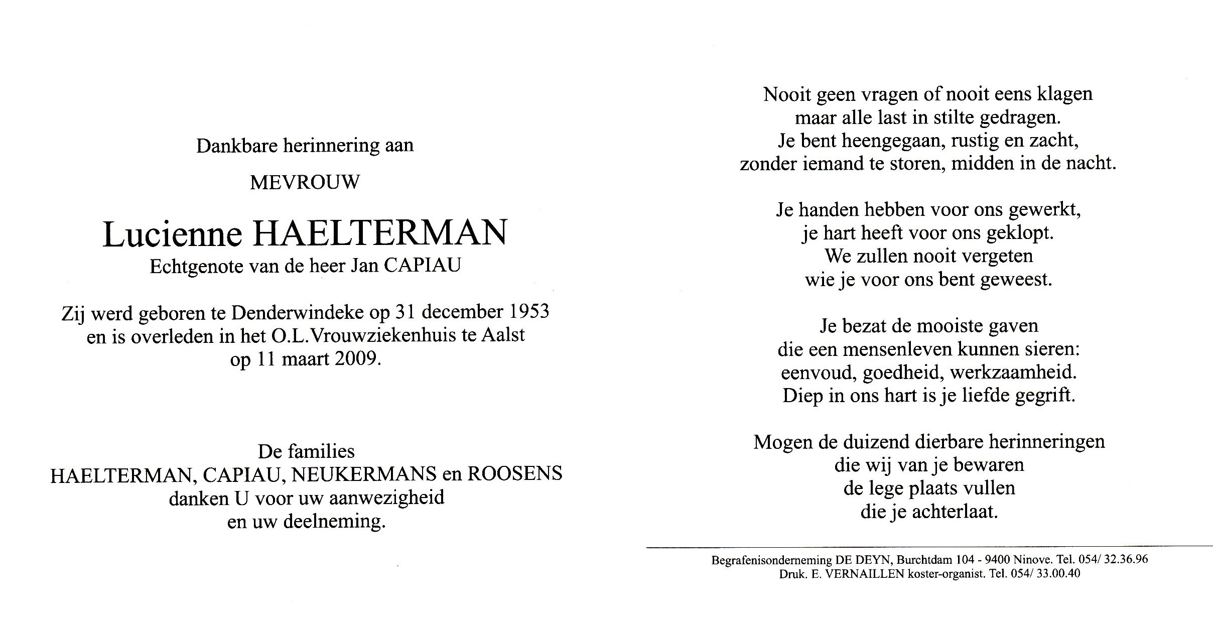 Haelterman Lucienne