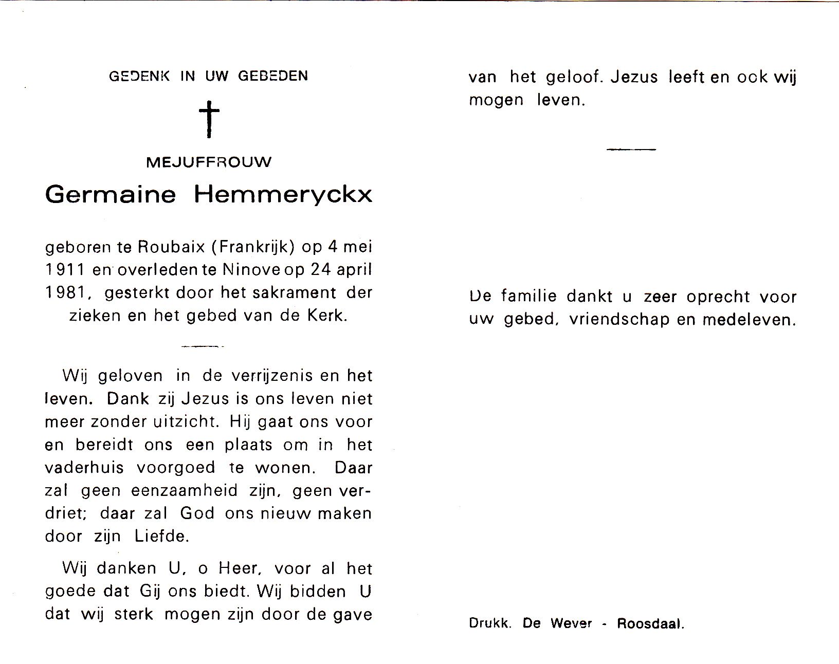 Hemmeryckx Germaine