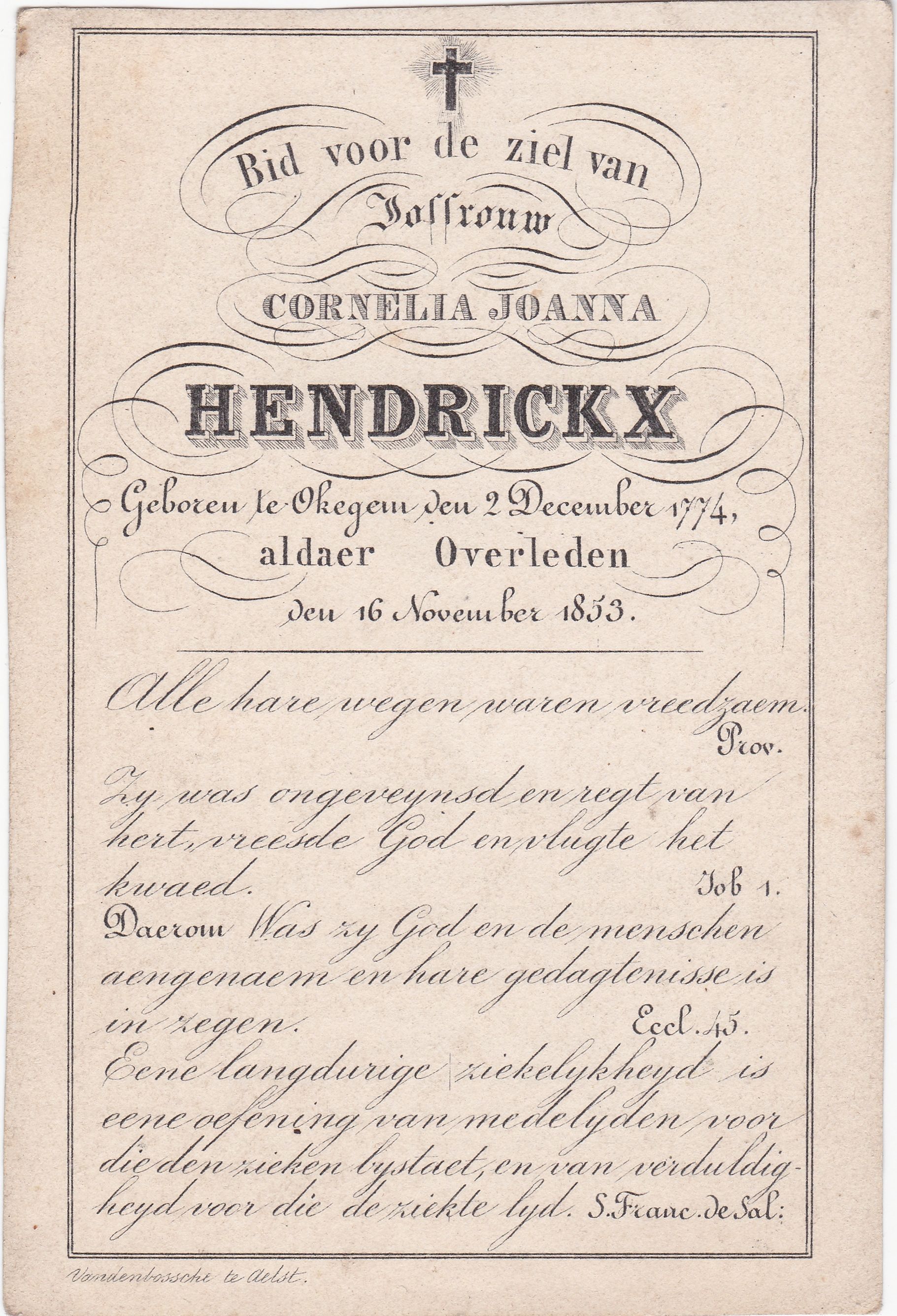 Hendrickx Cornelia Joanna