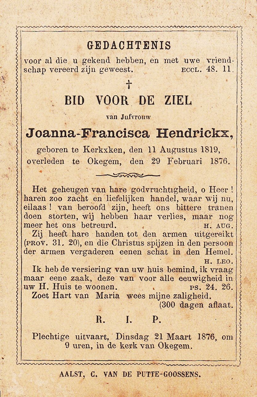 Hendrickx Joanna Francisca