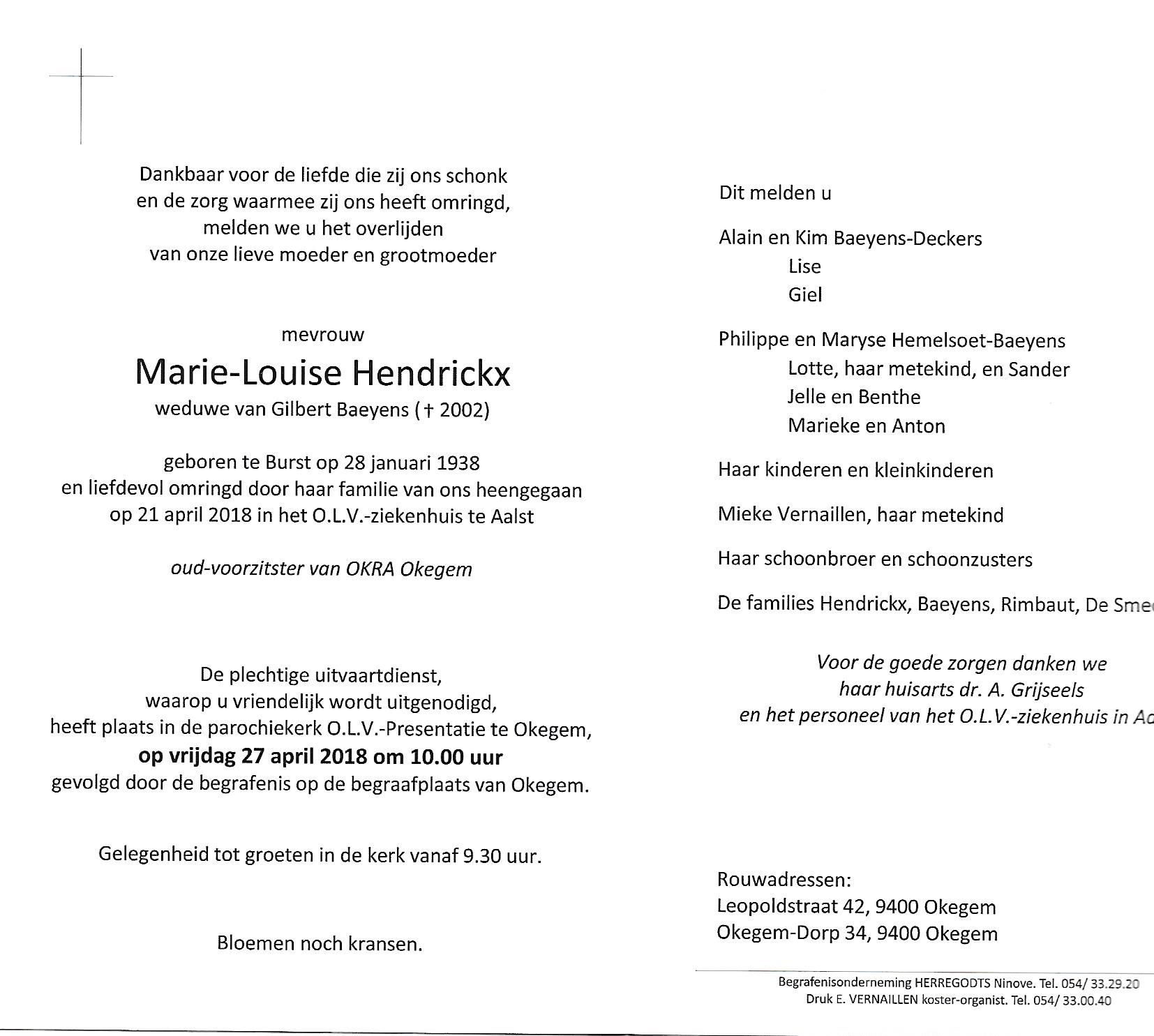 Hendrickx Marie-Louise 