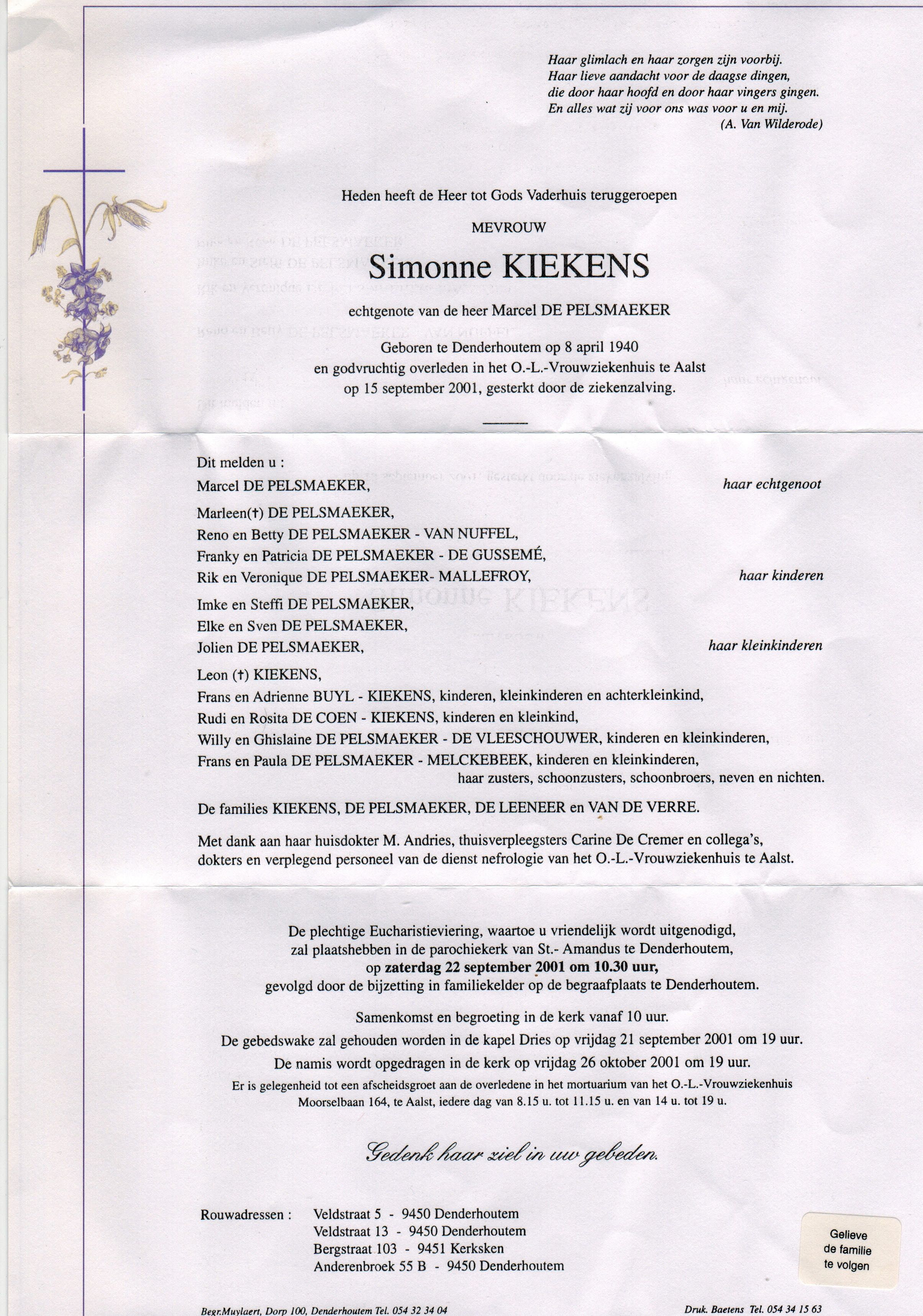 Kiekens Simonne   