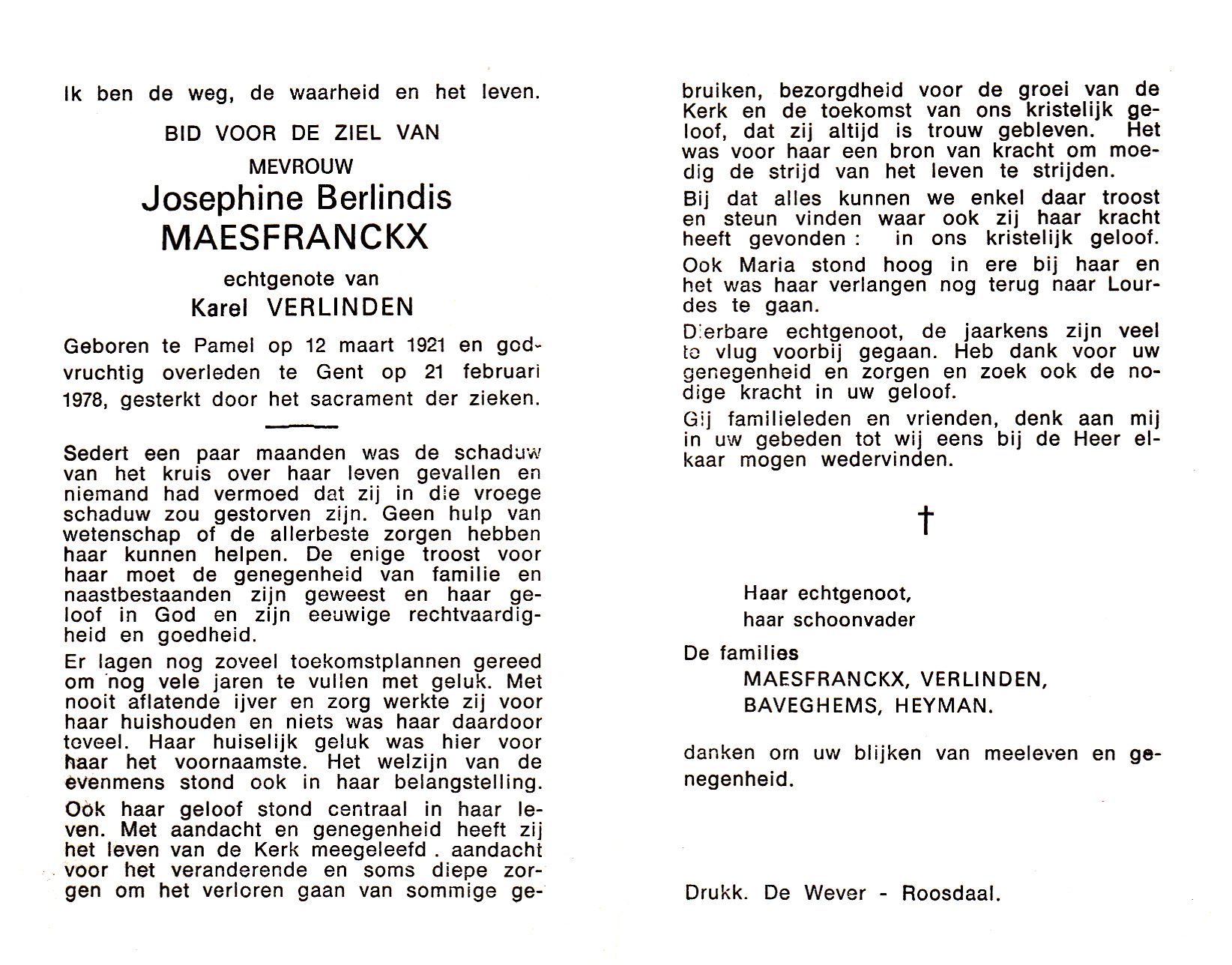 Maesfranckx Josephine Berlindus