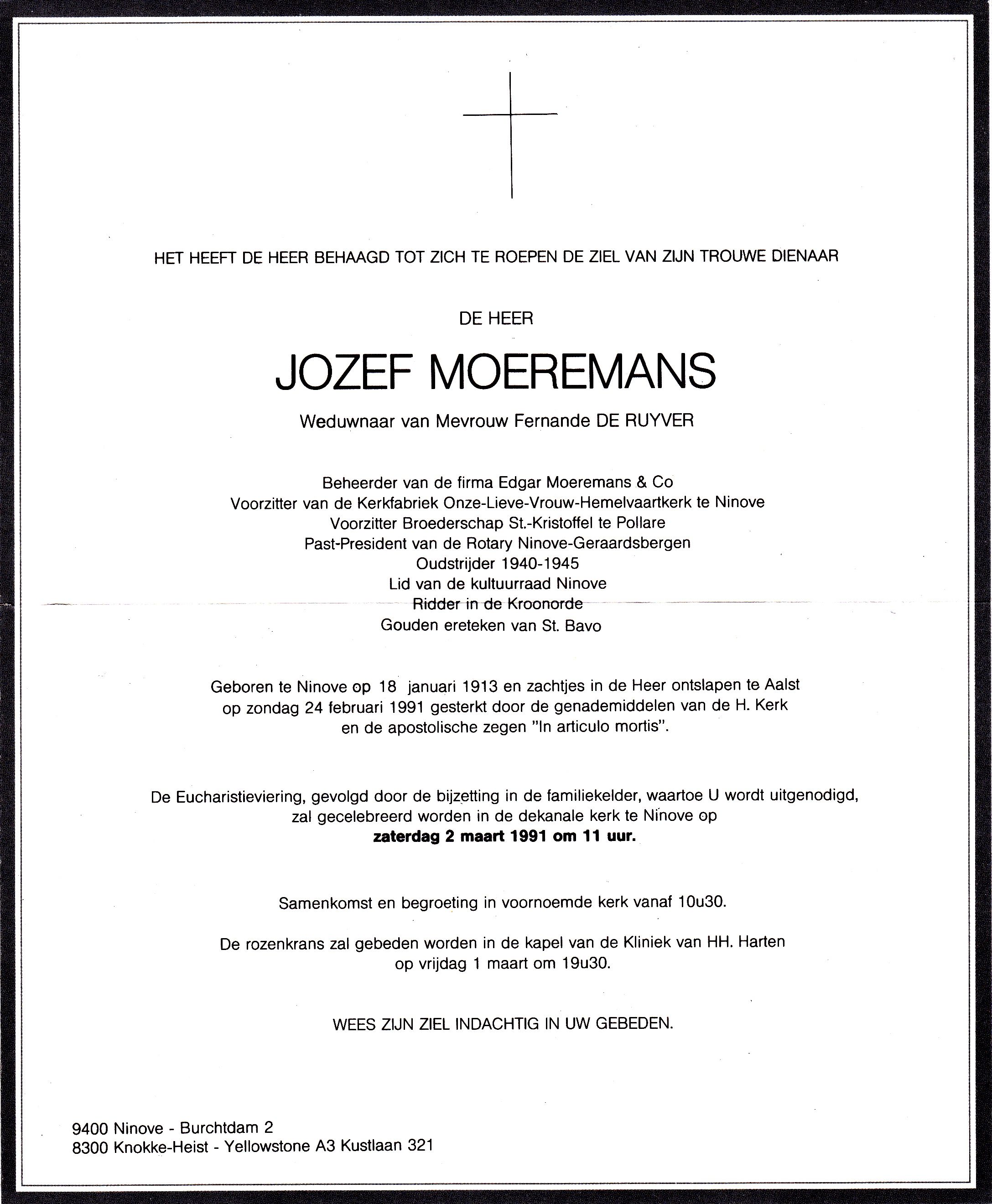 Moeremans Jozef  