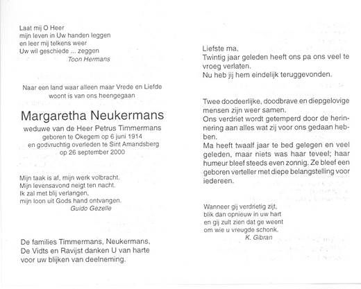 Neukermans Margaretha