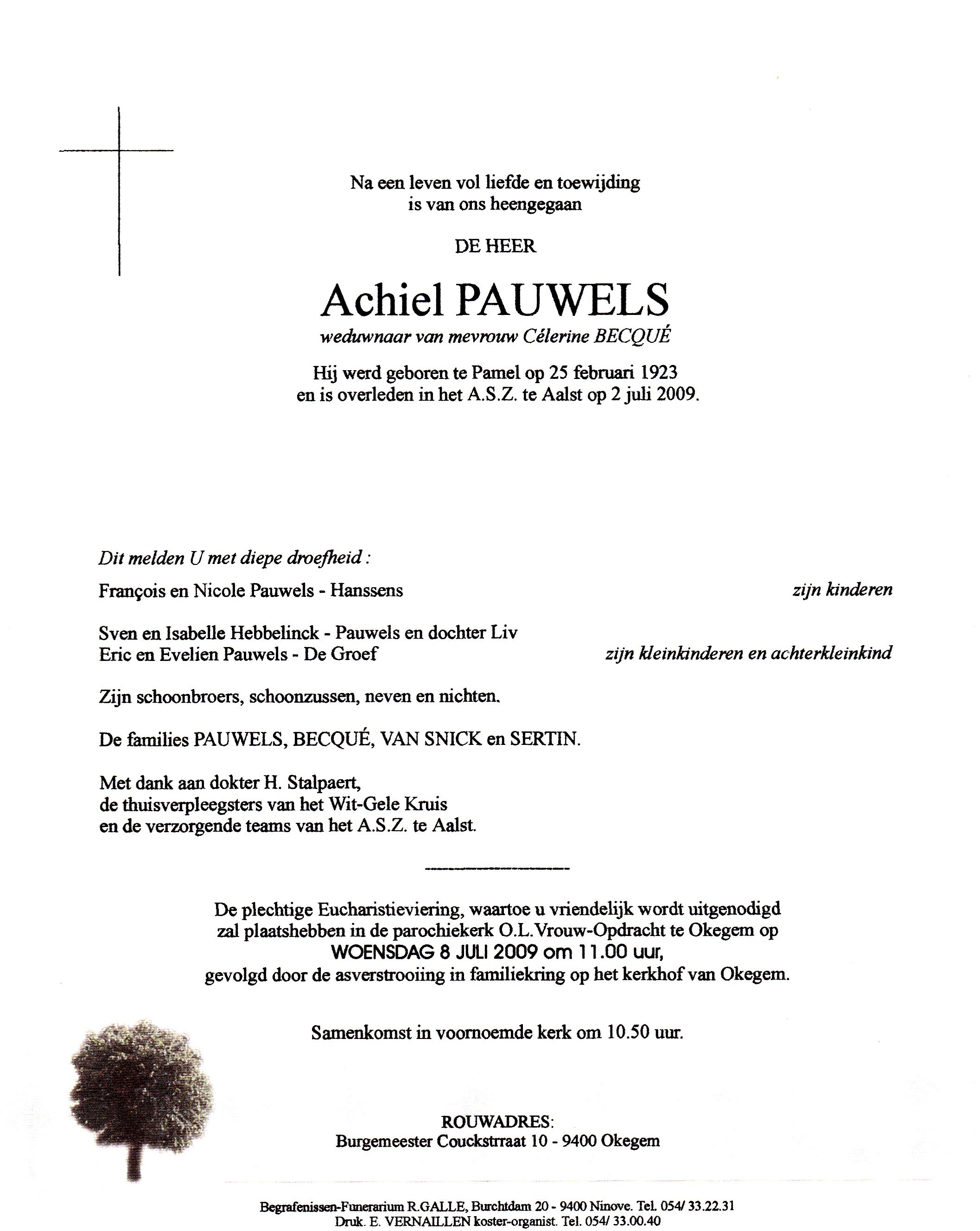 Pauwels Achiel  