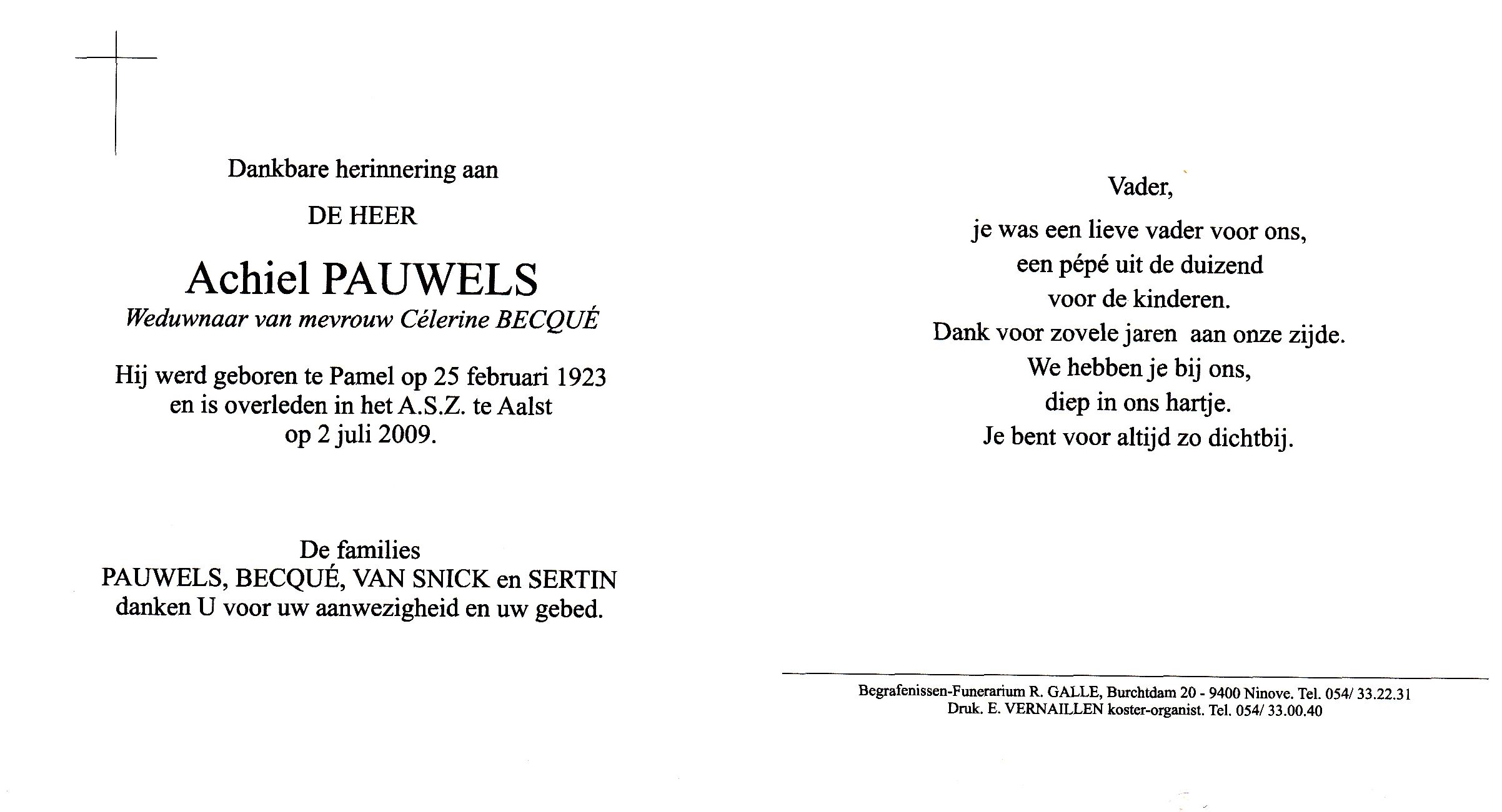 Pauwels Achiel