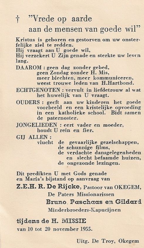 1955 - H. Missie