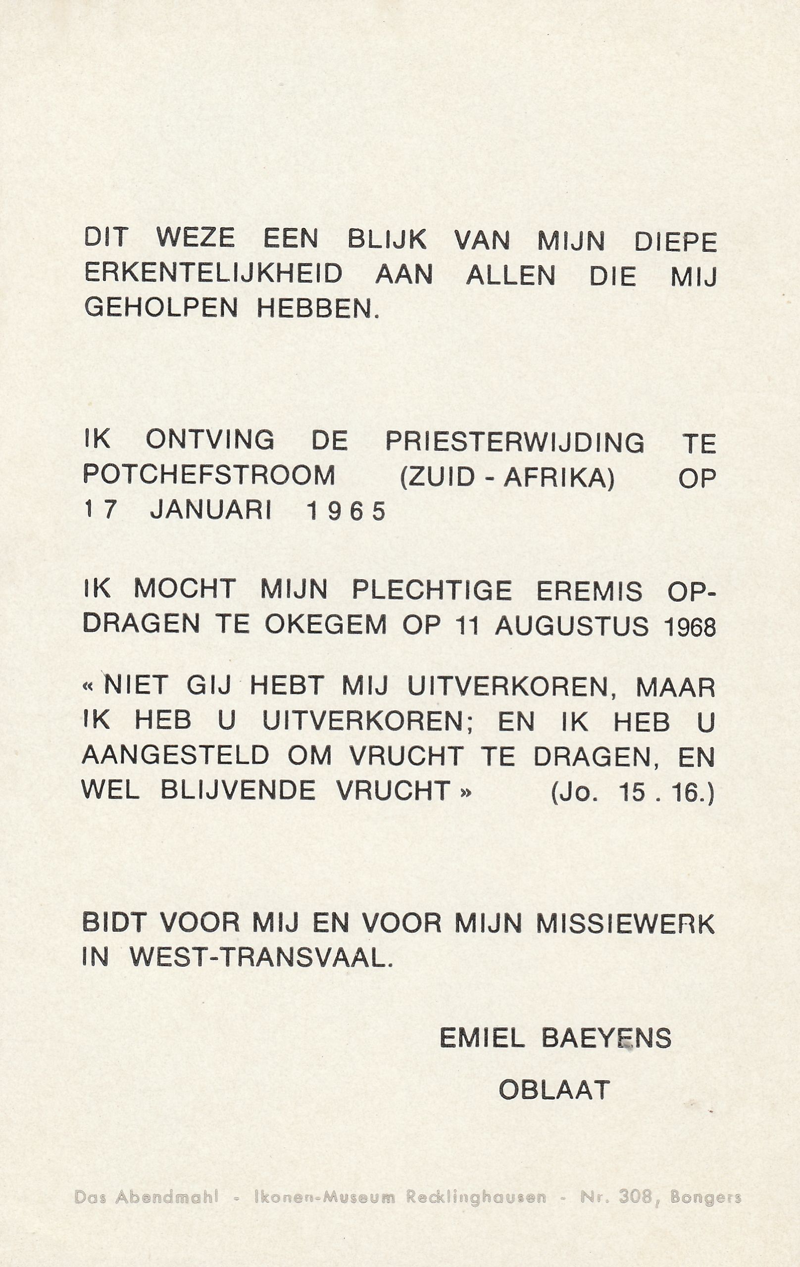 1968 - Baeyens Emiel