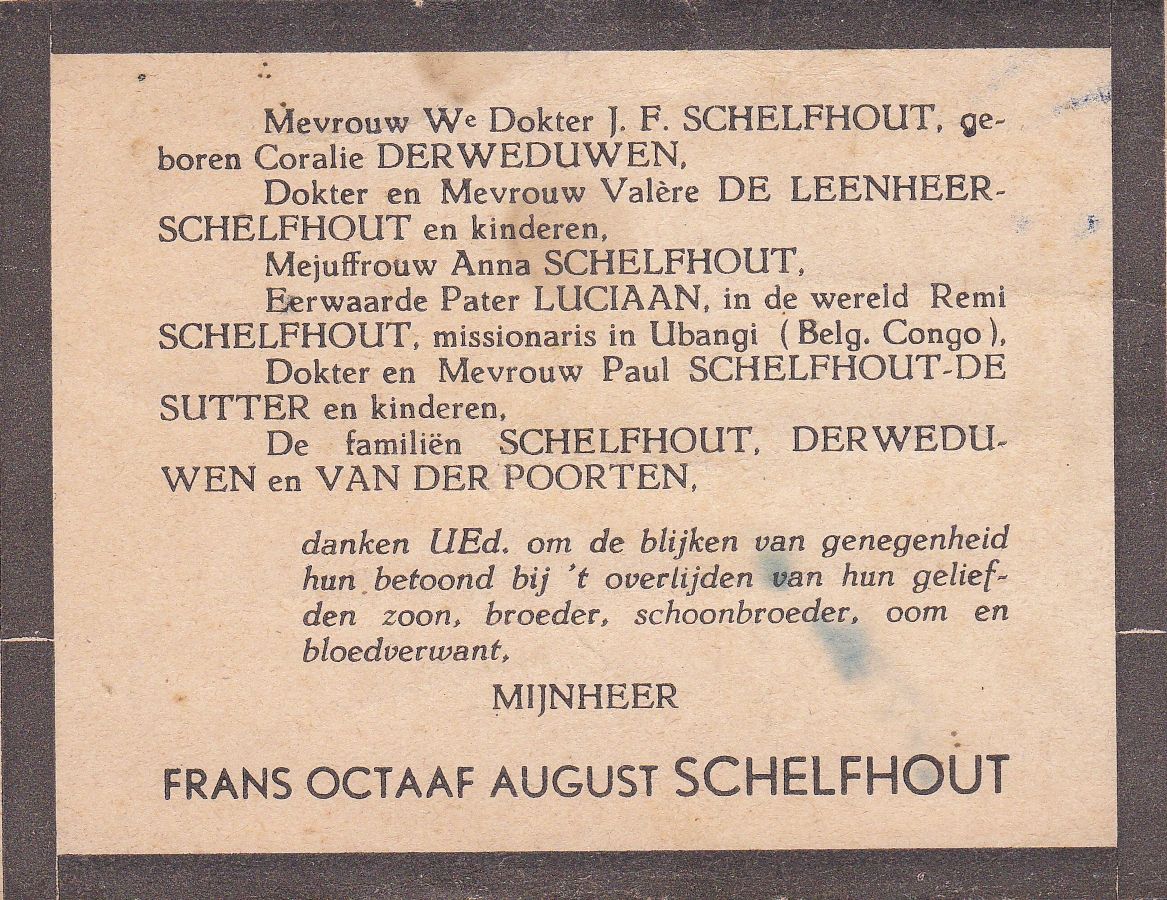 Schelfhout Frans Octaaf August