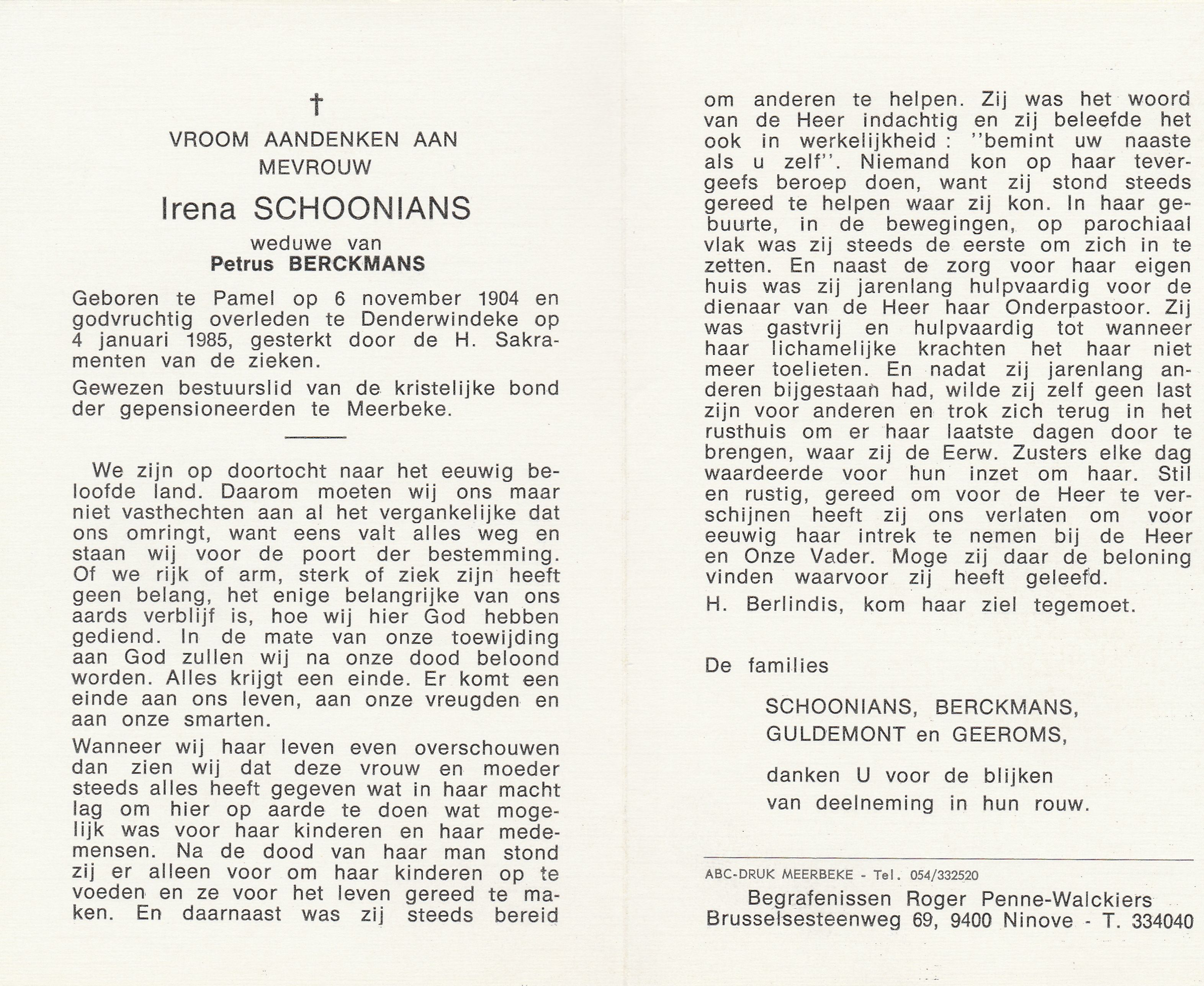 Schoonians Irena