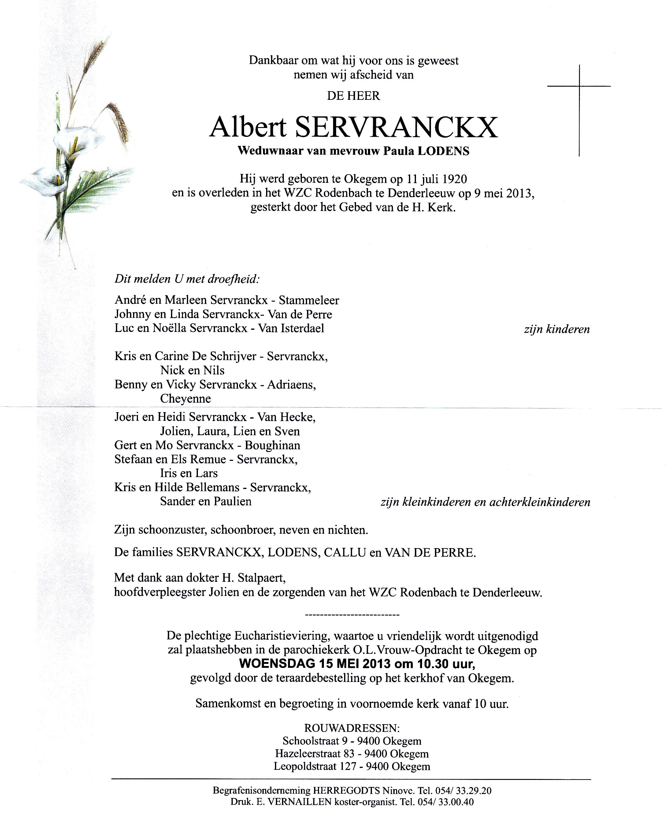 Servranckx Albert  