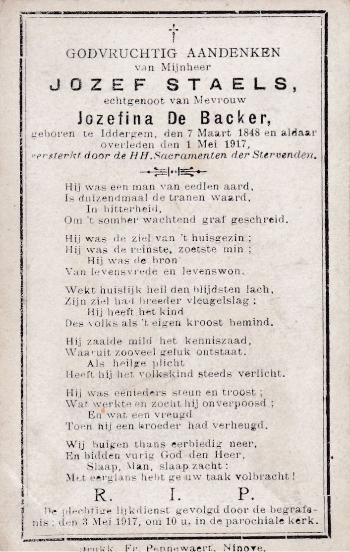 Staels Jozef (x    De Backer)