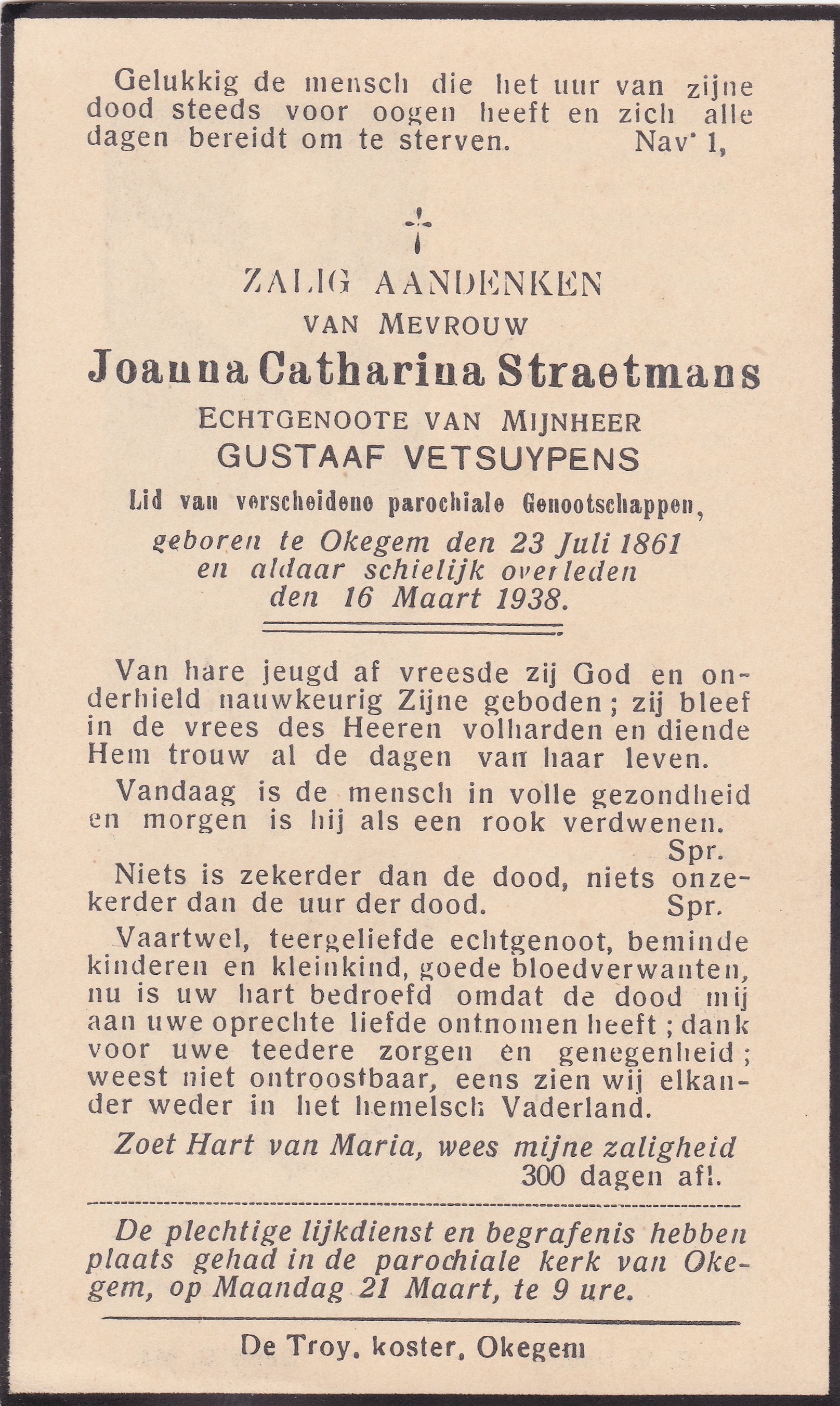 Straetmans Joanna Catharina