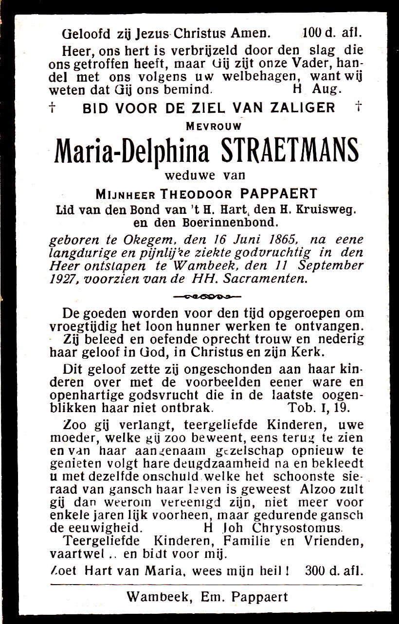 Straetmans Maria Delphina