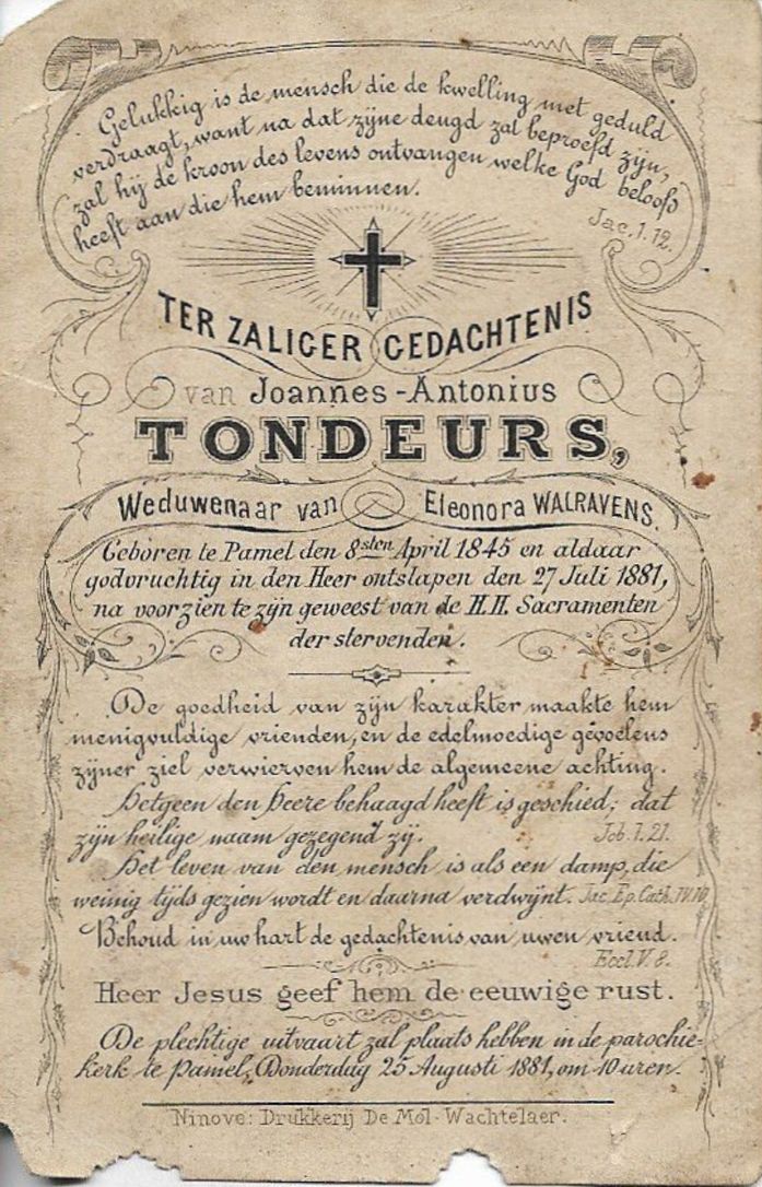 Tondeurs Joannes Antonius