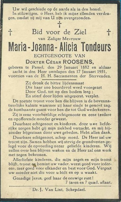 Tondeurs Maria Joanna Alicia 